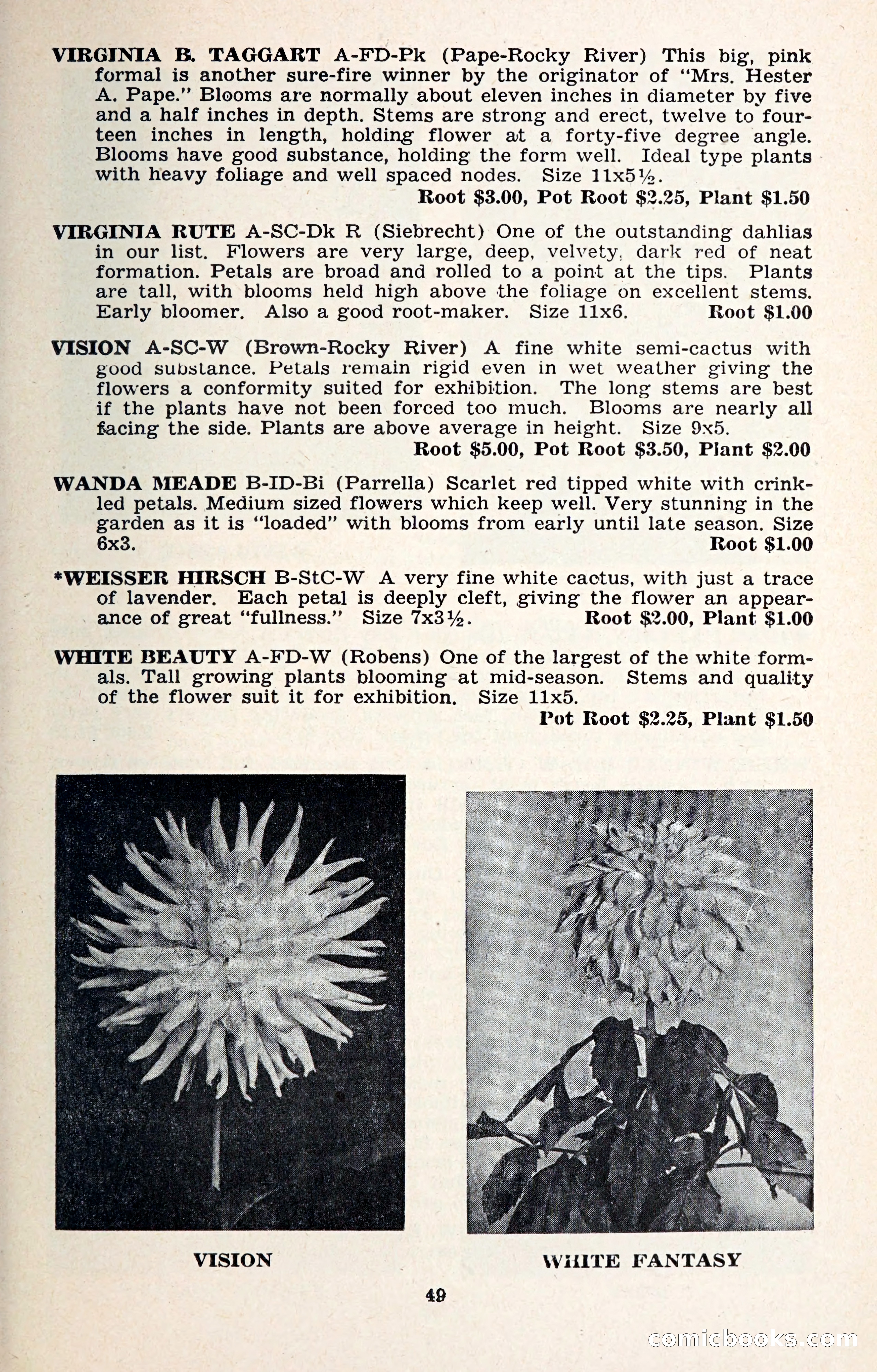 The Dahlia Blue Book for 1957 — page 52 of 69