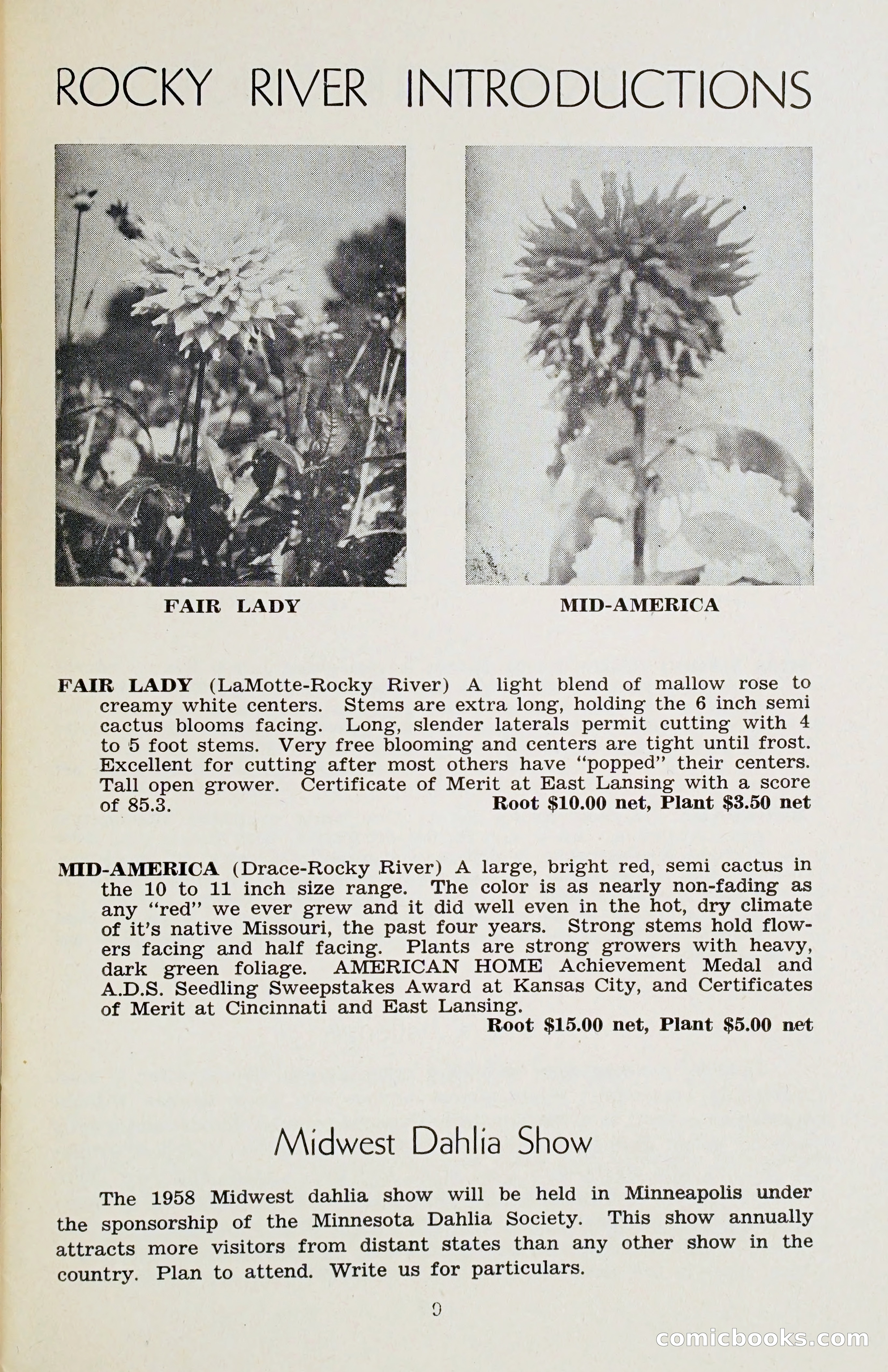 The Dahlia Blue Book for 1958 — page 12 of 67