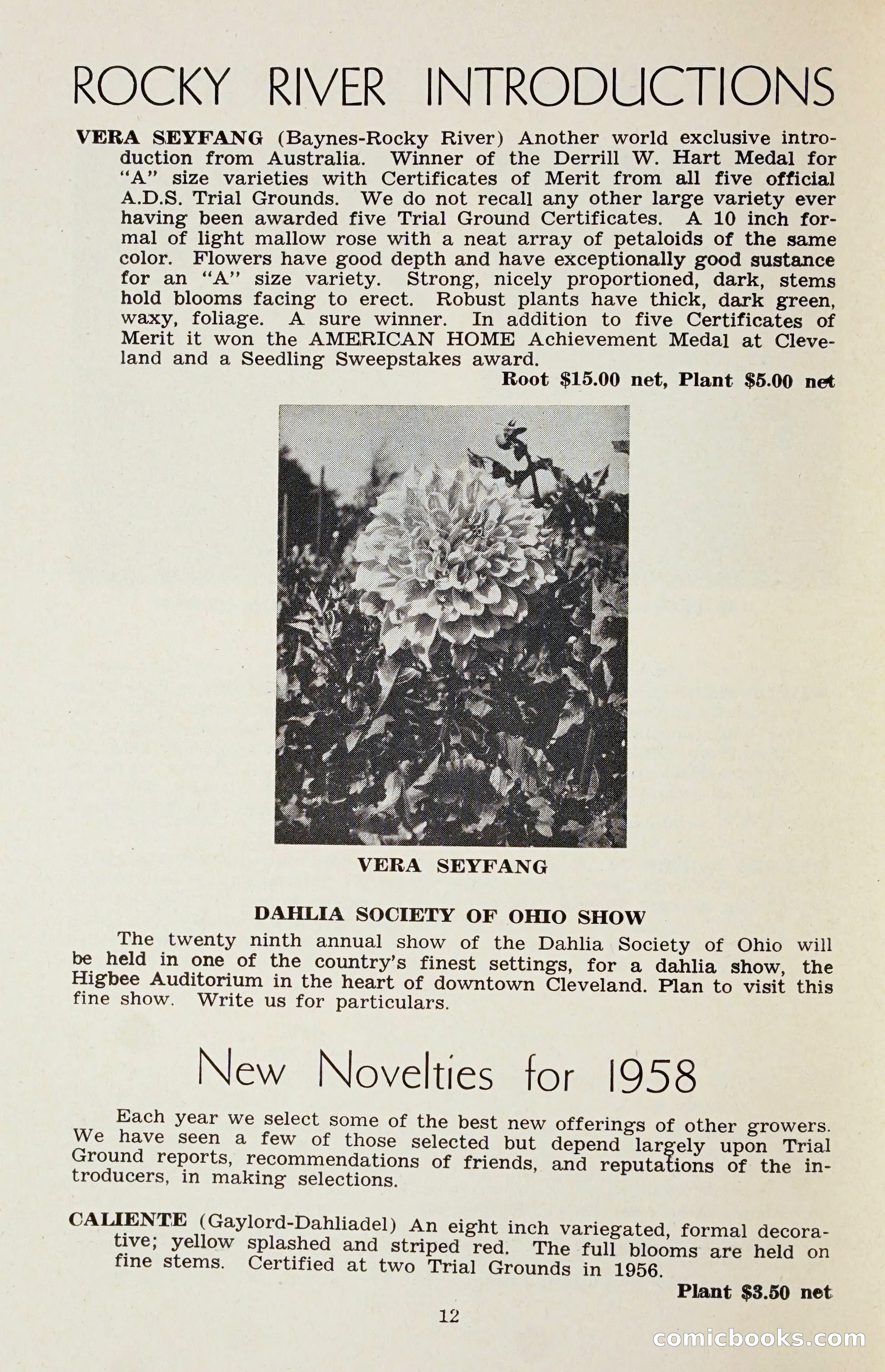 The Dahlia Blue Book for 1958 — page 15 of 67