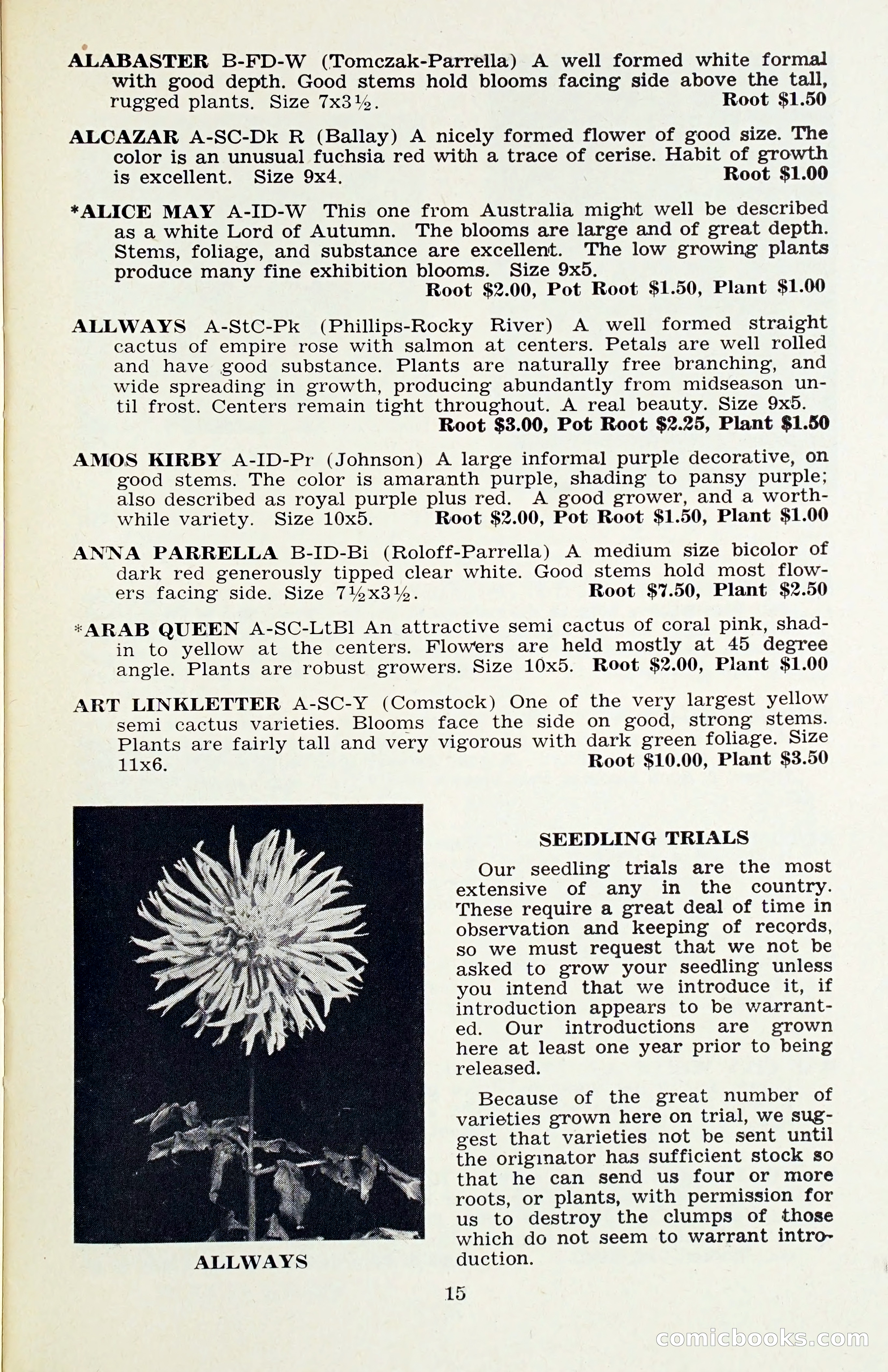 The Dahlia Blue Book for 1958 — page 18 of 67