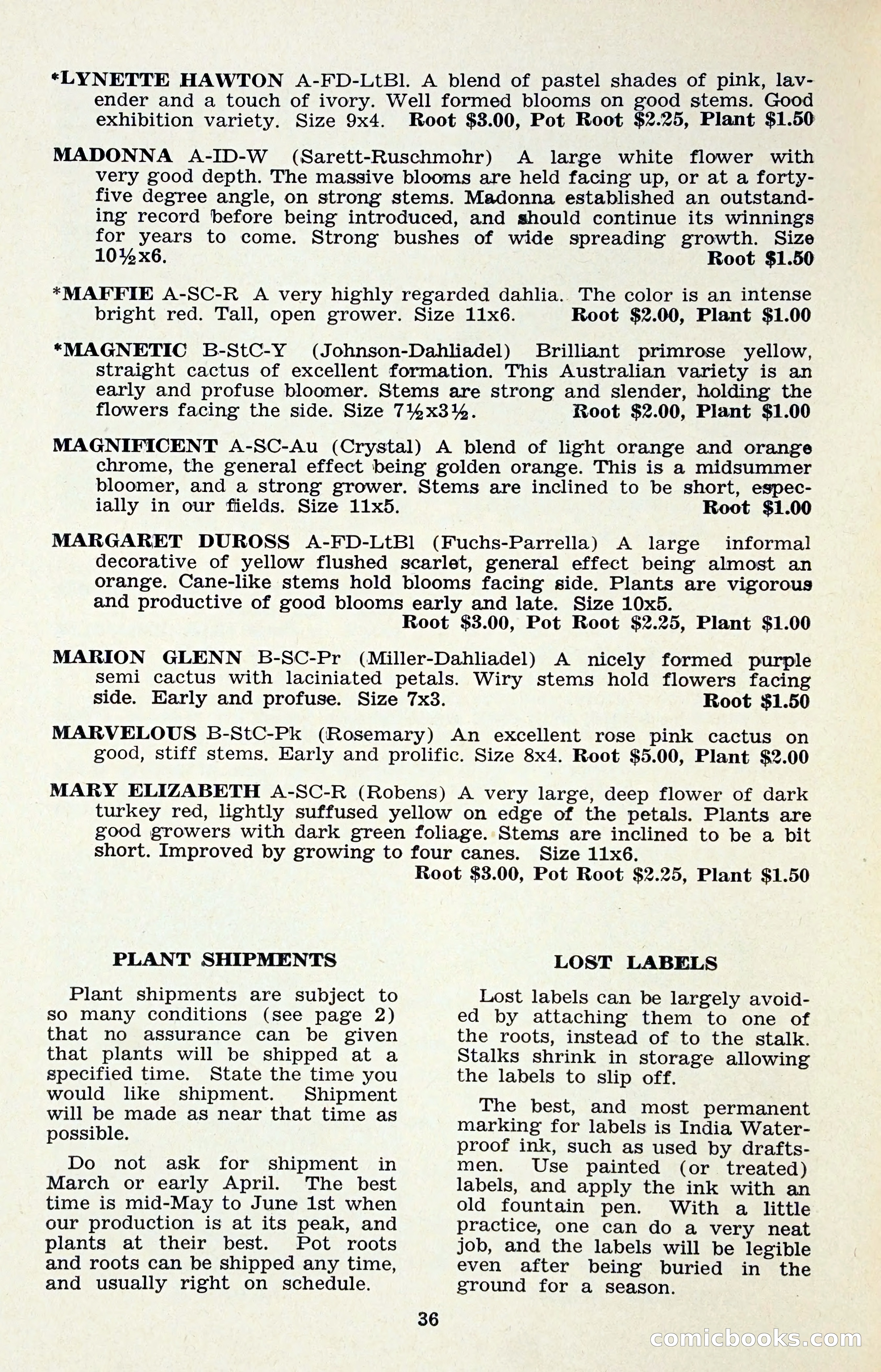 The Dahlia Blue Book for 1958 — page 39 of 67