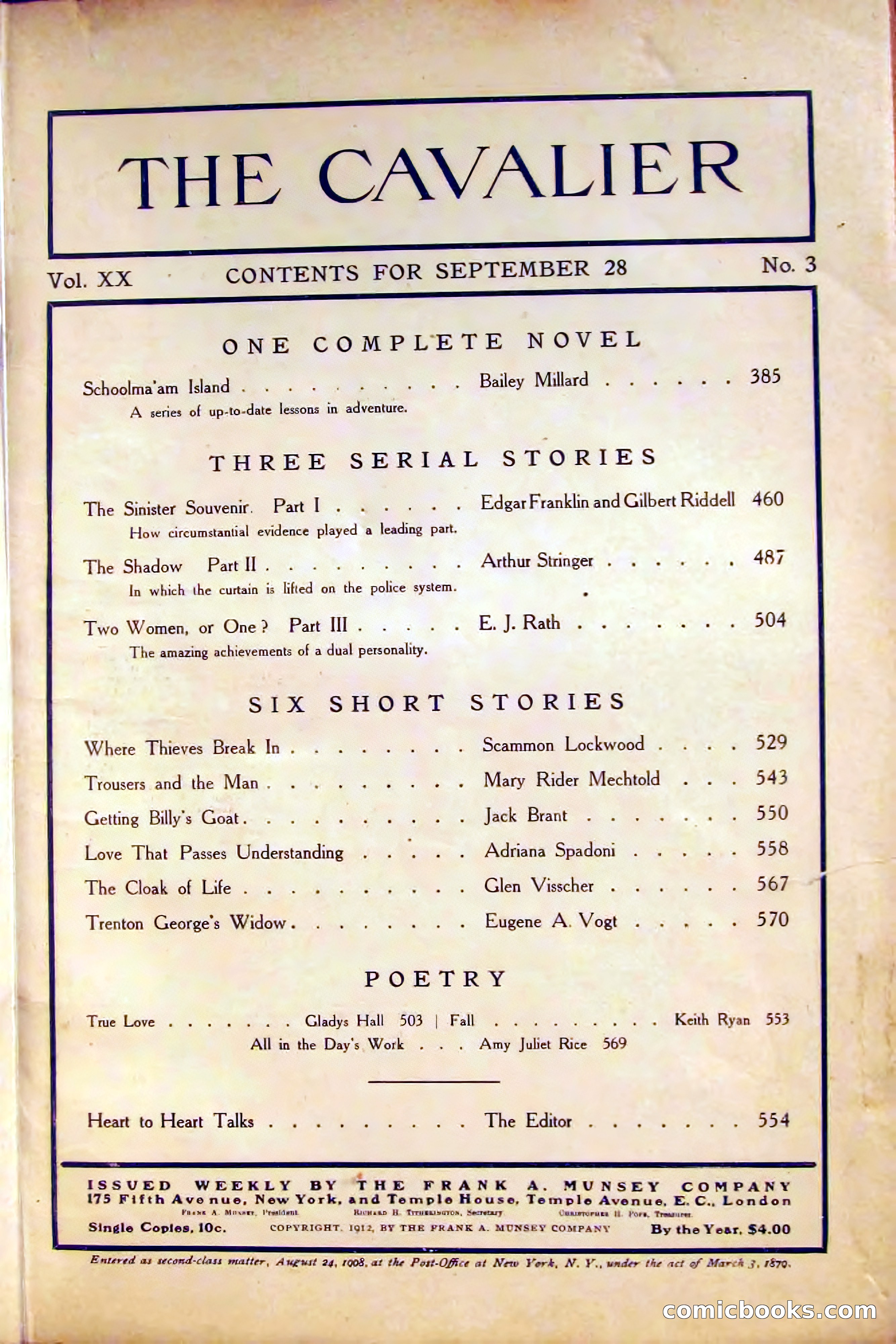 The Cavalier, September 28, 1912 — page 5 of 208