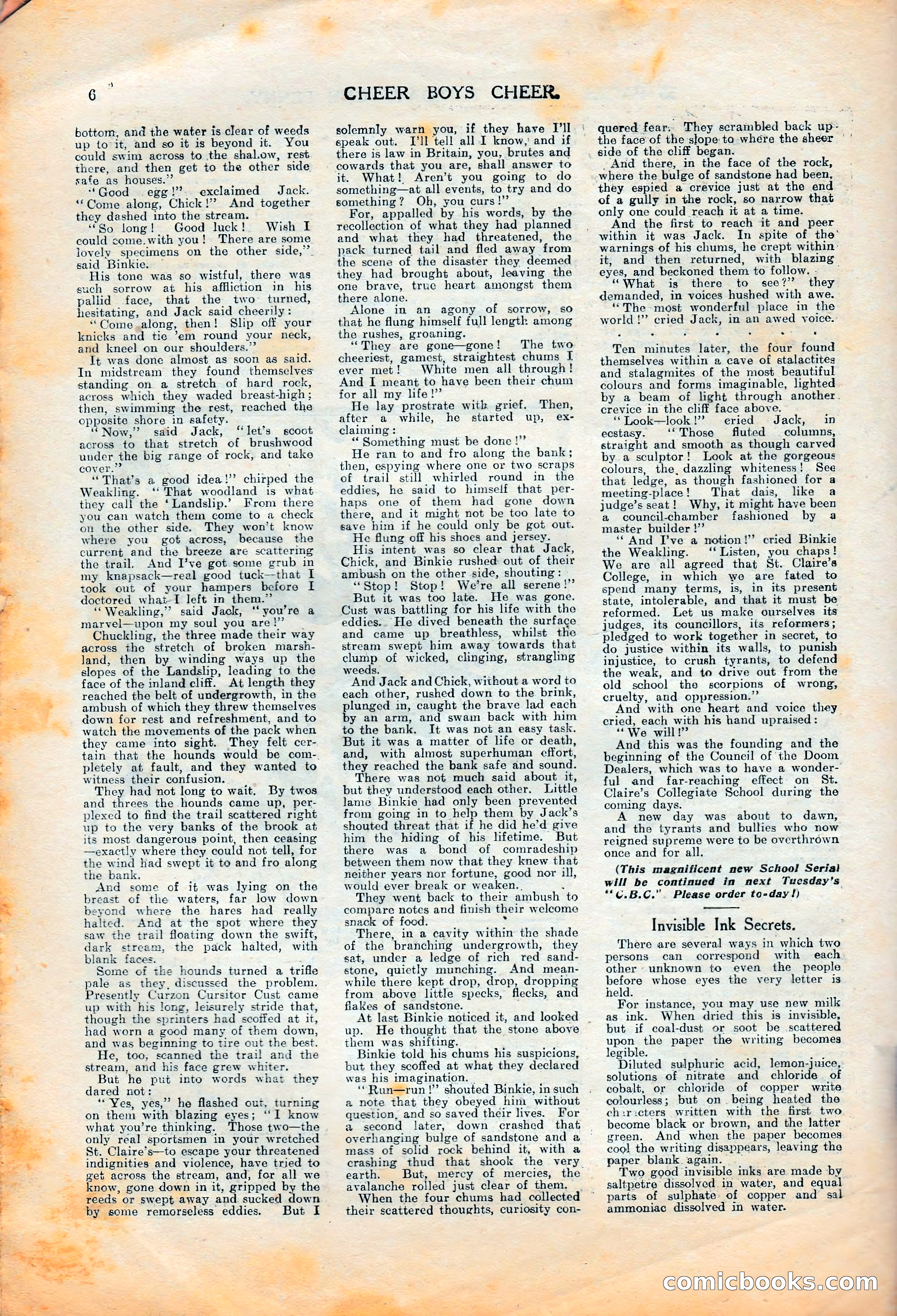 Cheer Boys Cheer: The Boys' Journal, No. 35 — page 6 of 36