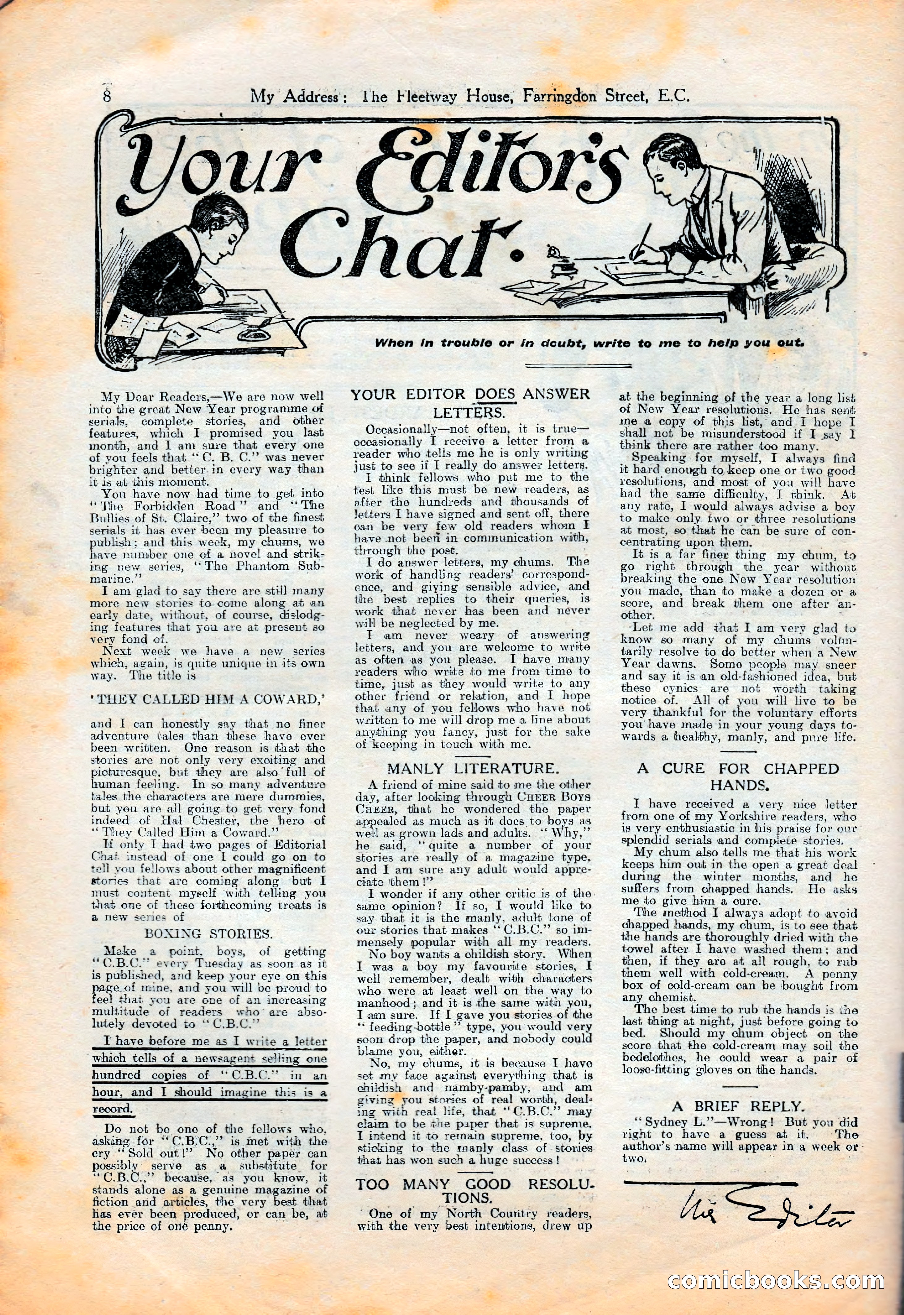 Cheer Boys Cheer: The Boys' Journal, No. 35 — page 8 of 36