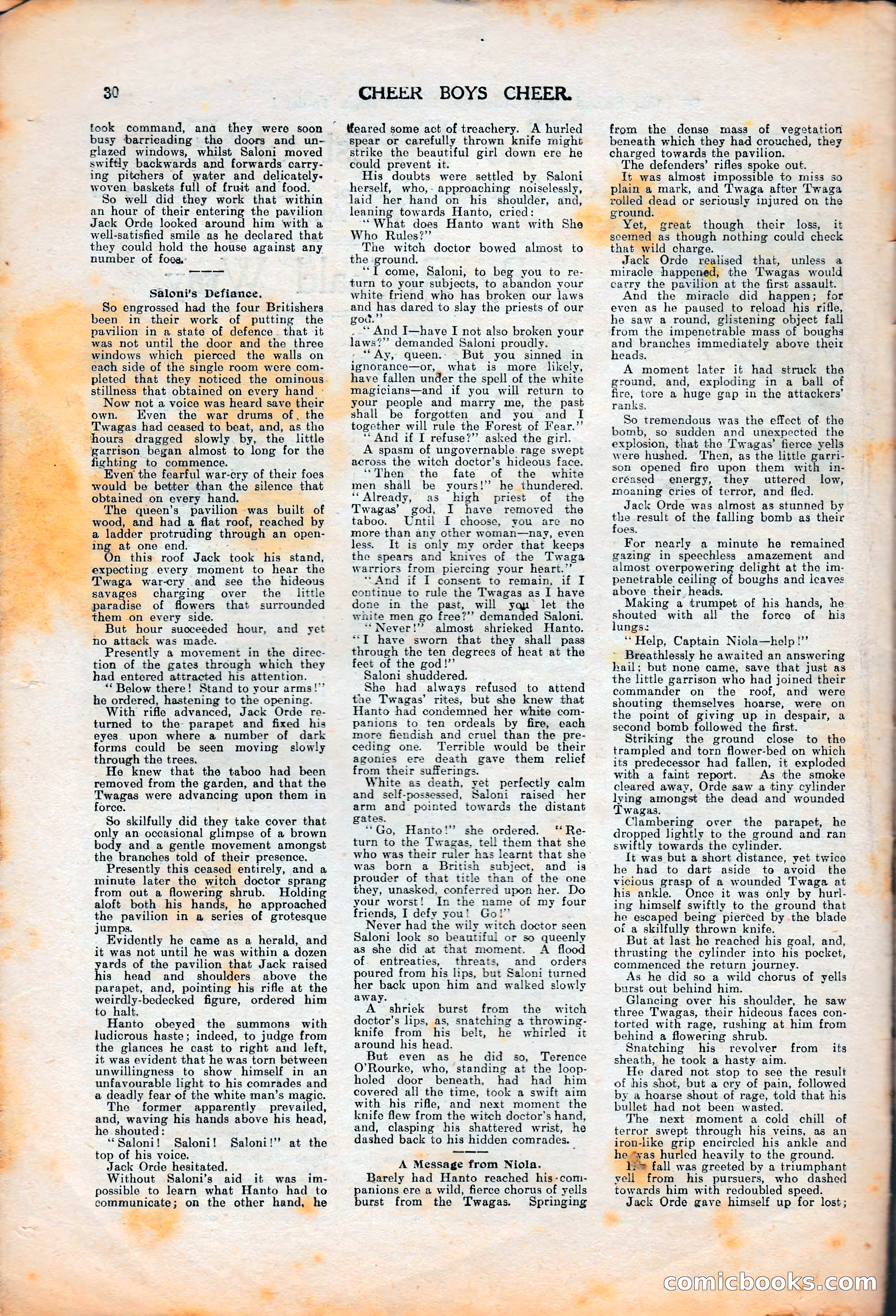 Cheer Boys Cheer: The Boys' Journal, No. 35 — page 30 of 36