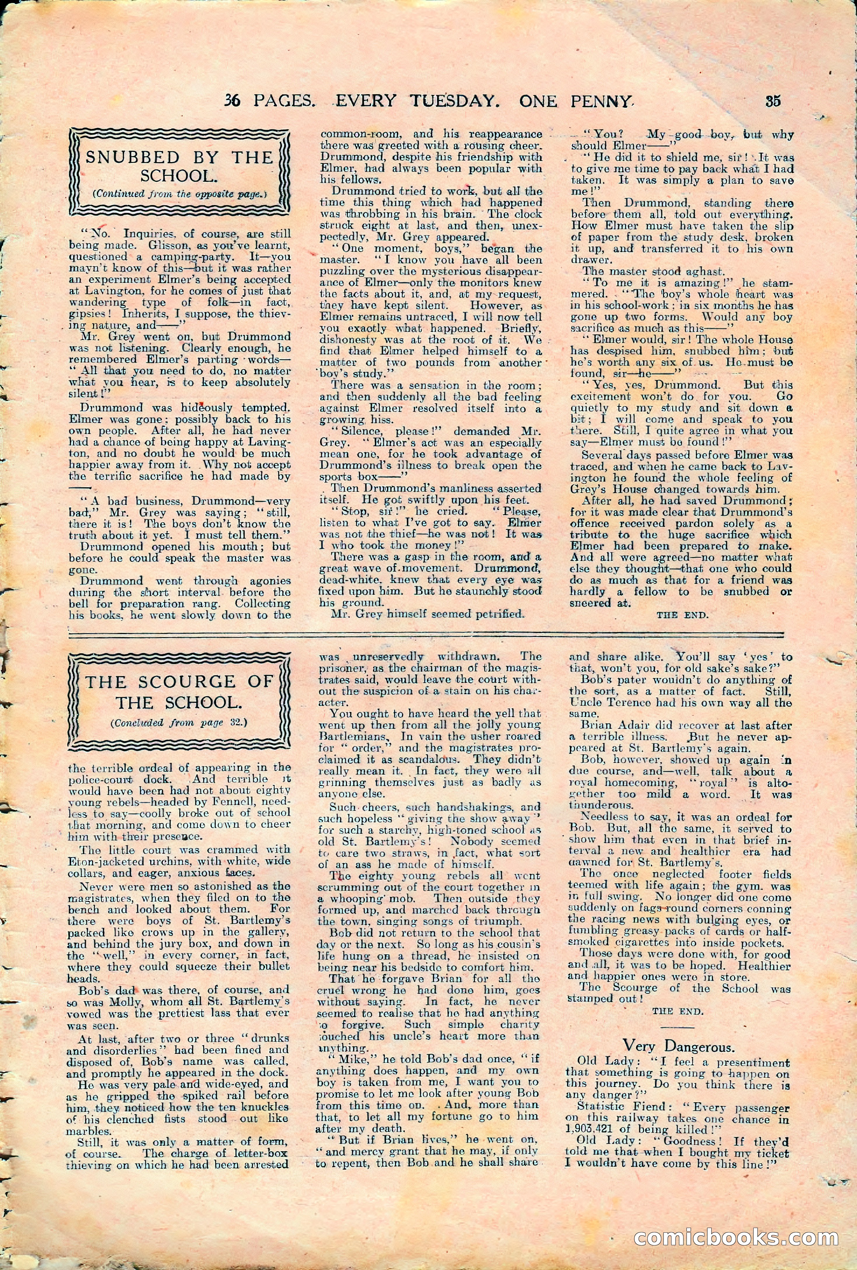Cheer Boys Cheer: The Boys' Journal, No. 35 — page 35 of 36