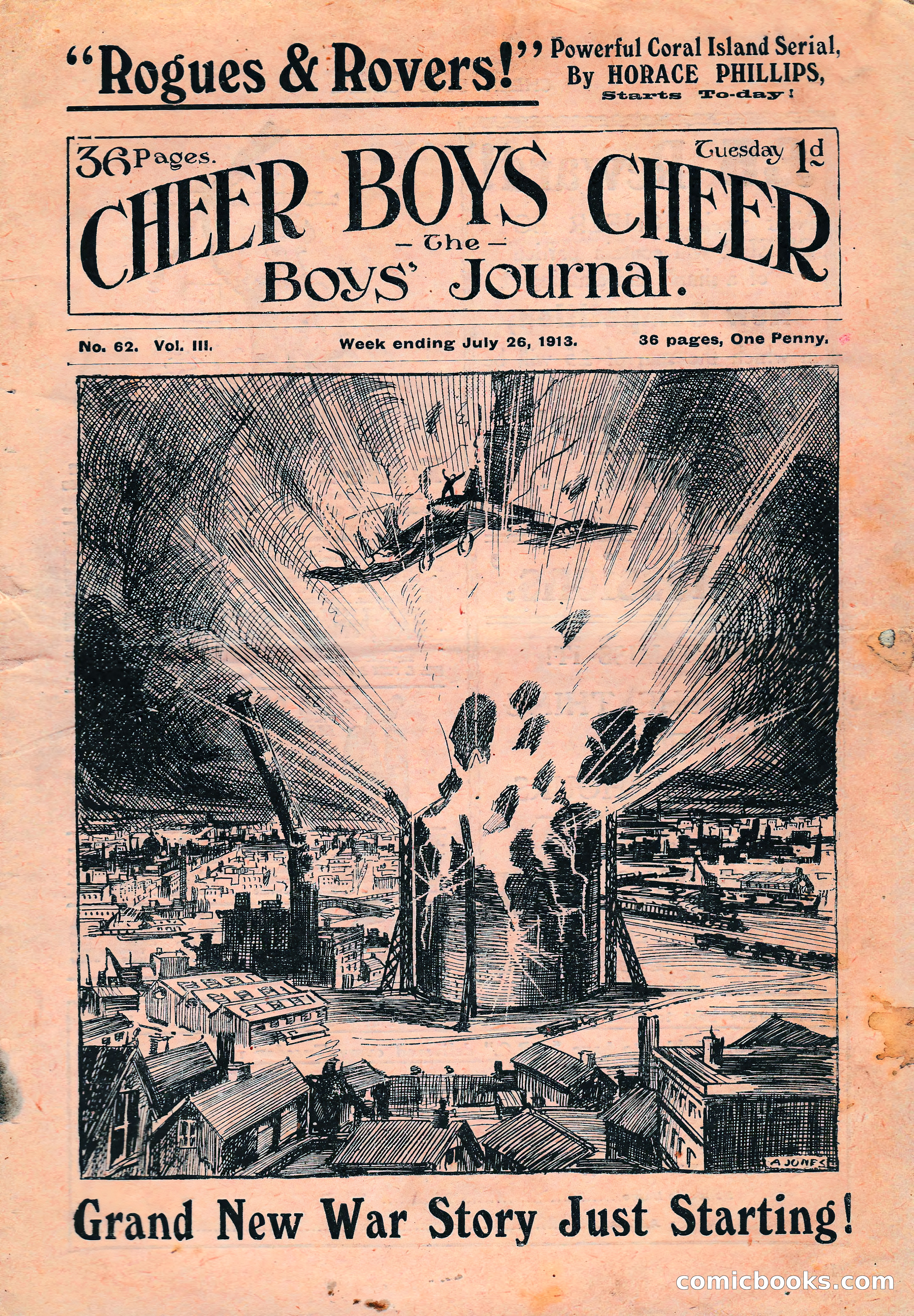 Cheer Boys Cheer: The Boys' Journal, No. 62 — page 1 of 36