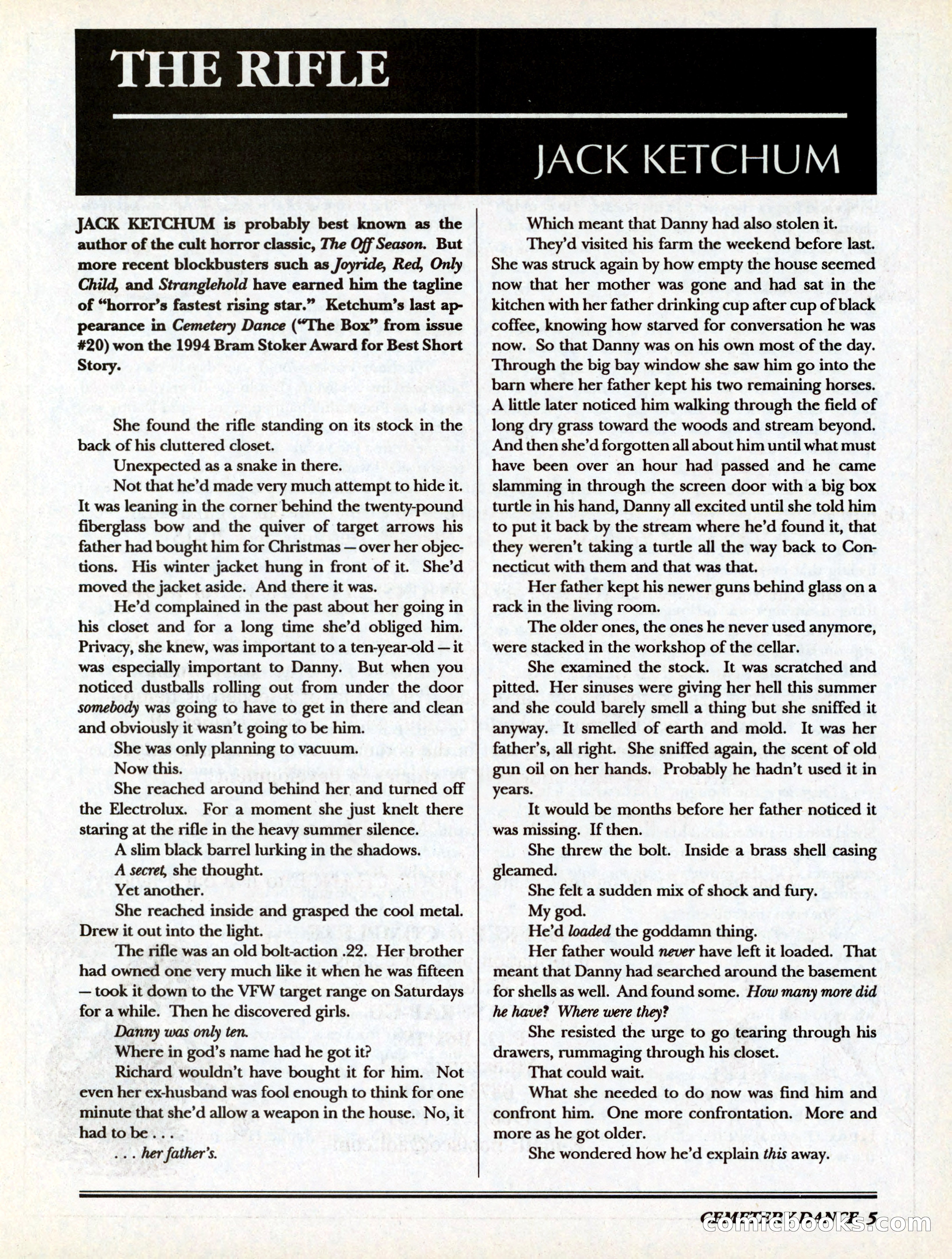 Cemetery Dance, Volume 6, Issue 4 — page 7 of 148