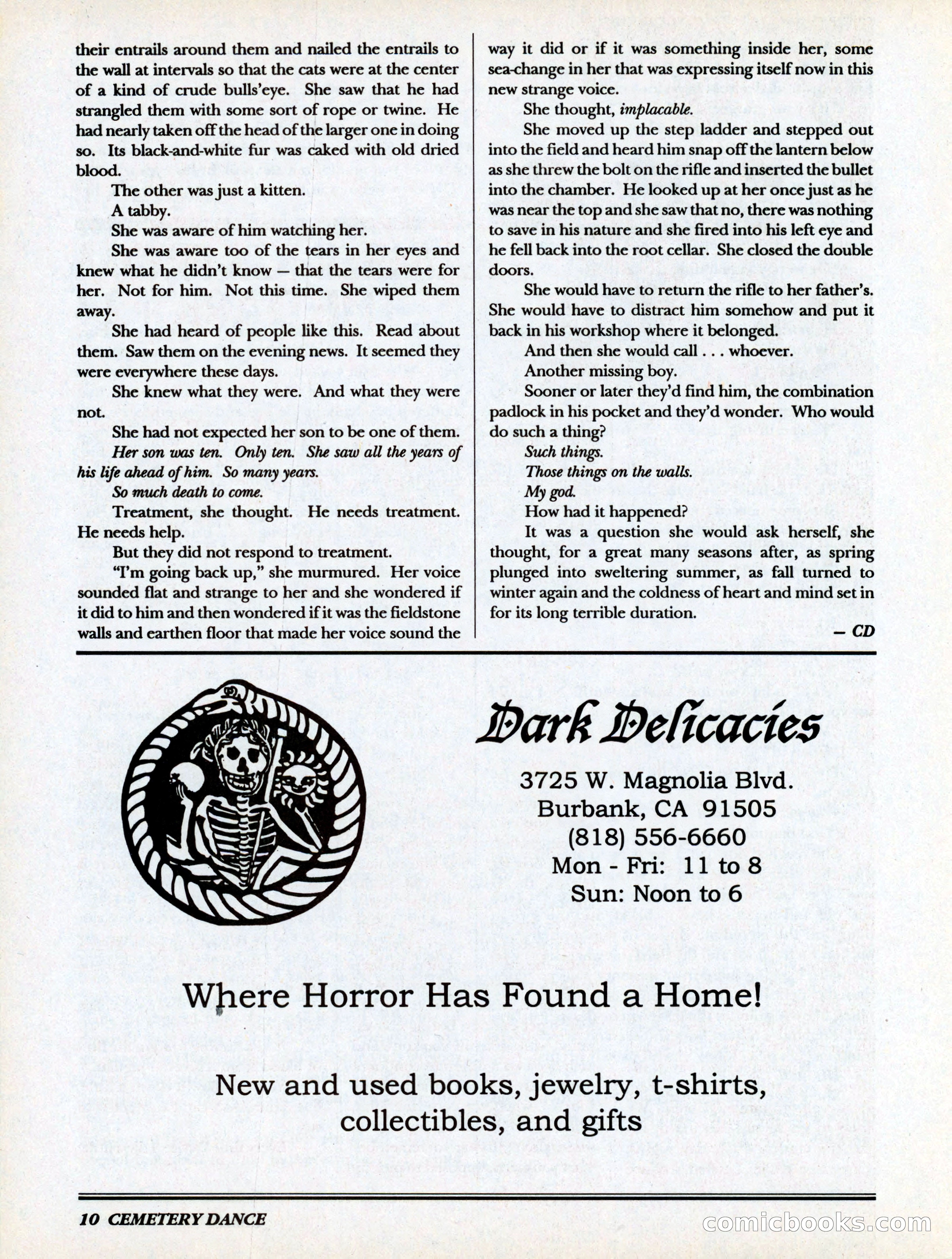 Cemetery Dance, Volume 6, Issue 4 — page 12 of 148