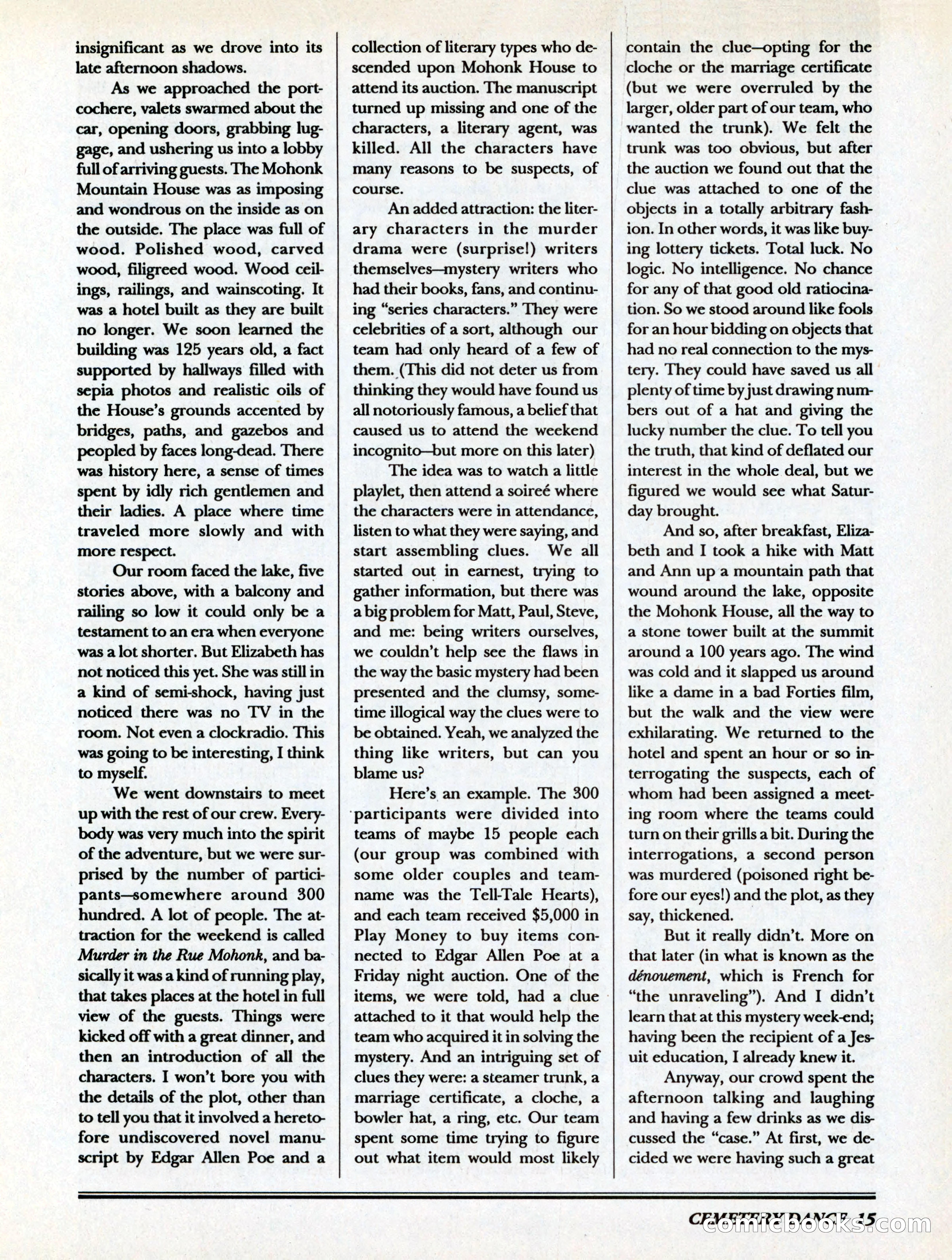 Cemetery Dance, Volume 6, Issue 4 — page 17 of 148