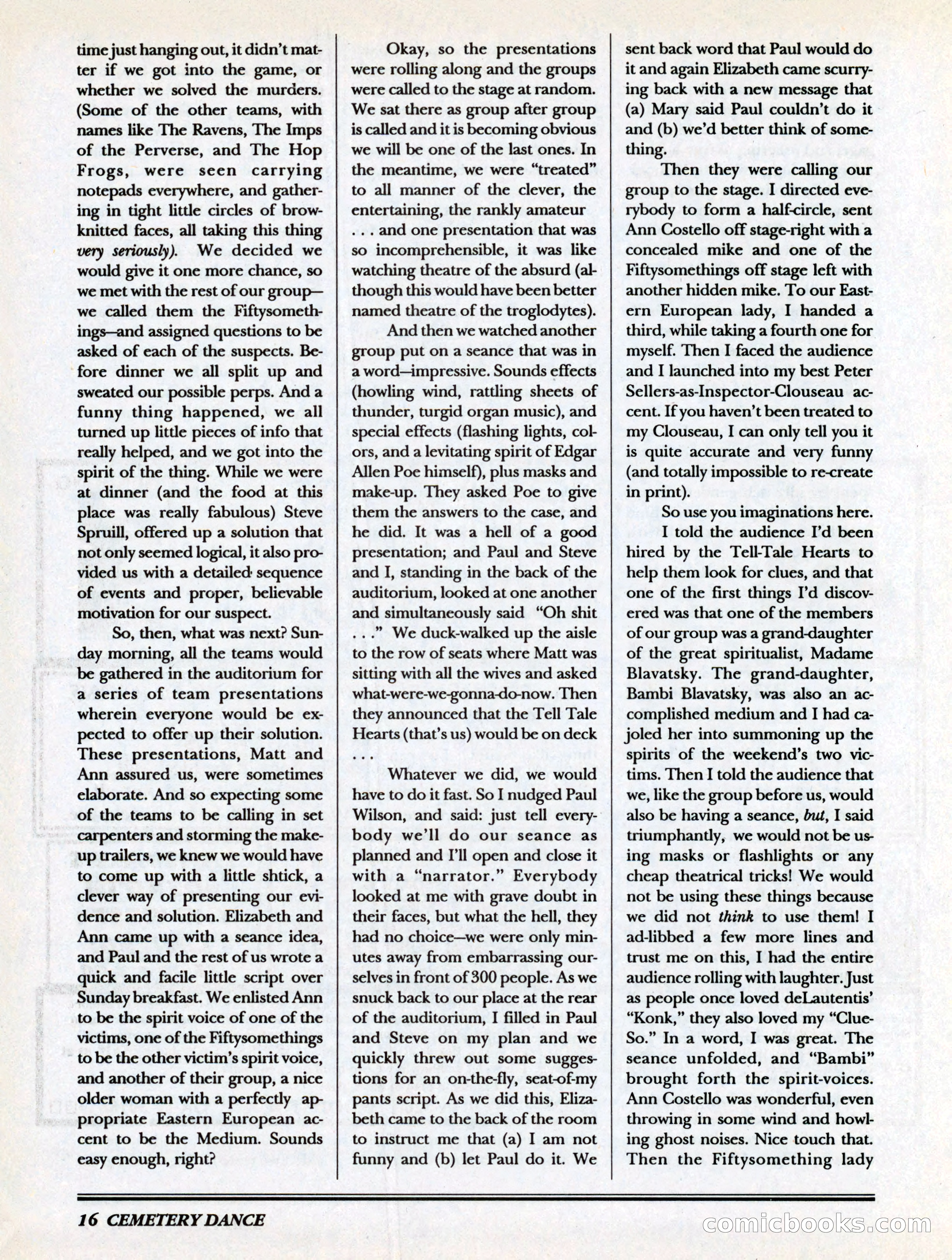 Cemetery Dance, Volume 6, Issue 4 — page 18 of 148