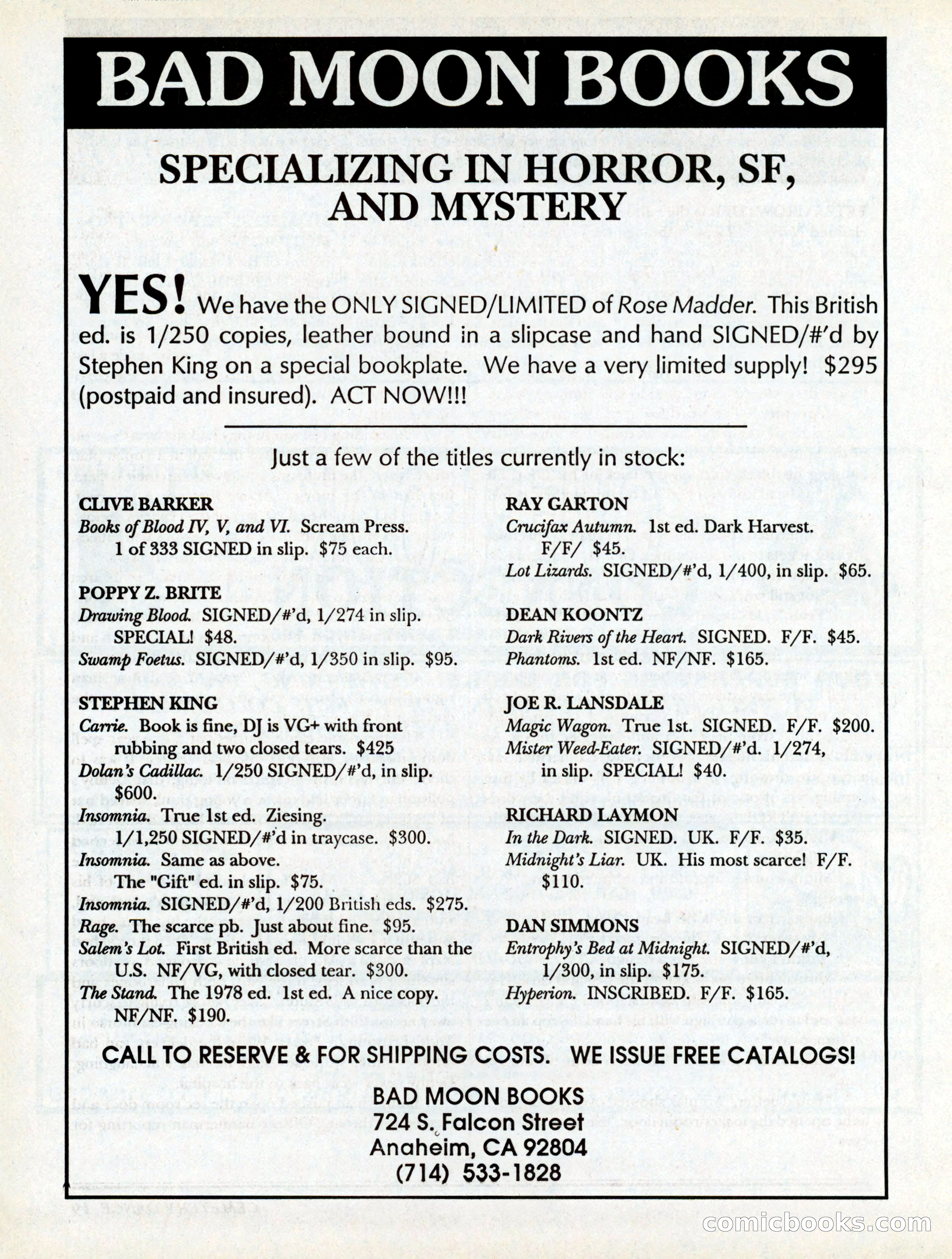 Cemetery Dance, Volume 6, Issue 4 — page 20 of 148