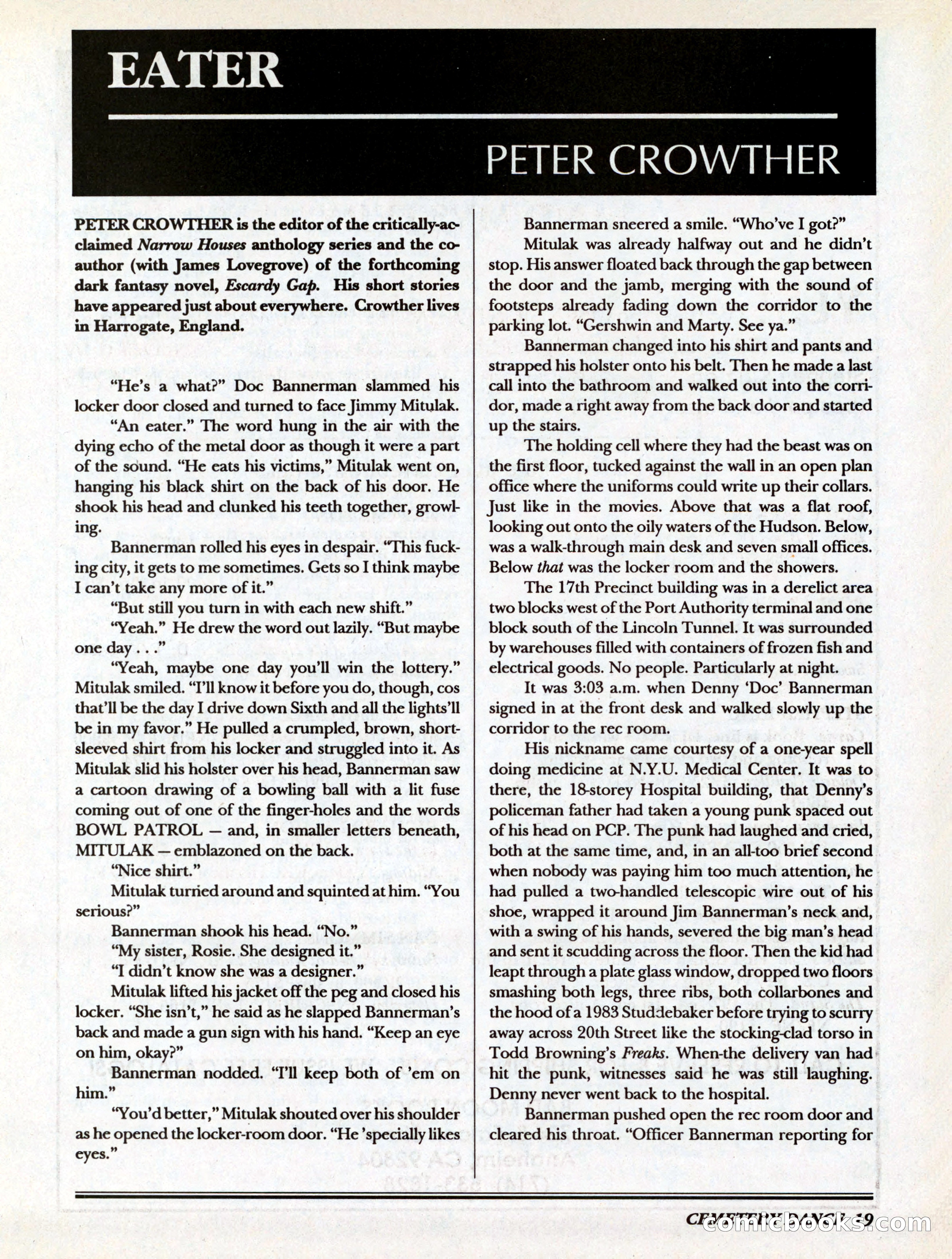 Cemetery Dance, Volume 6, Issue 4 — page 21 of 148