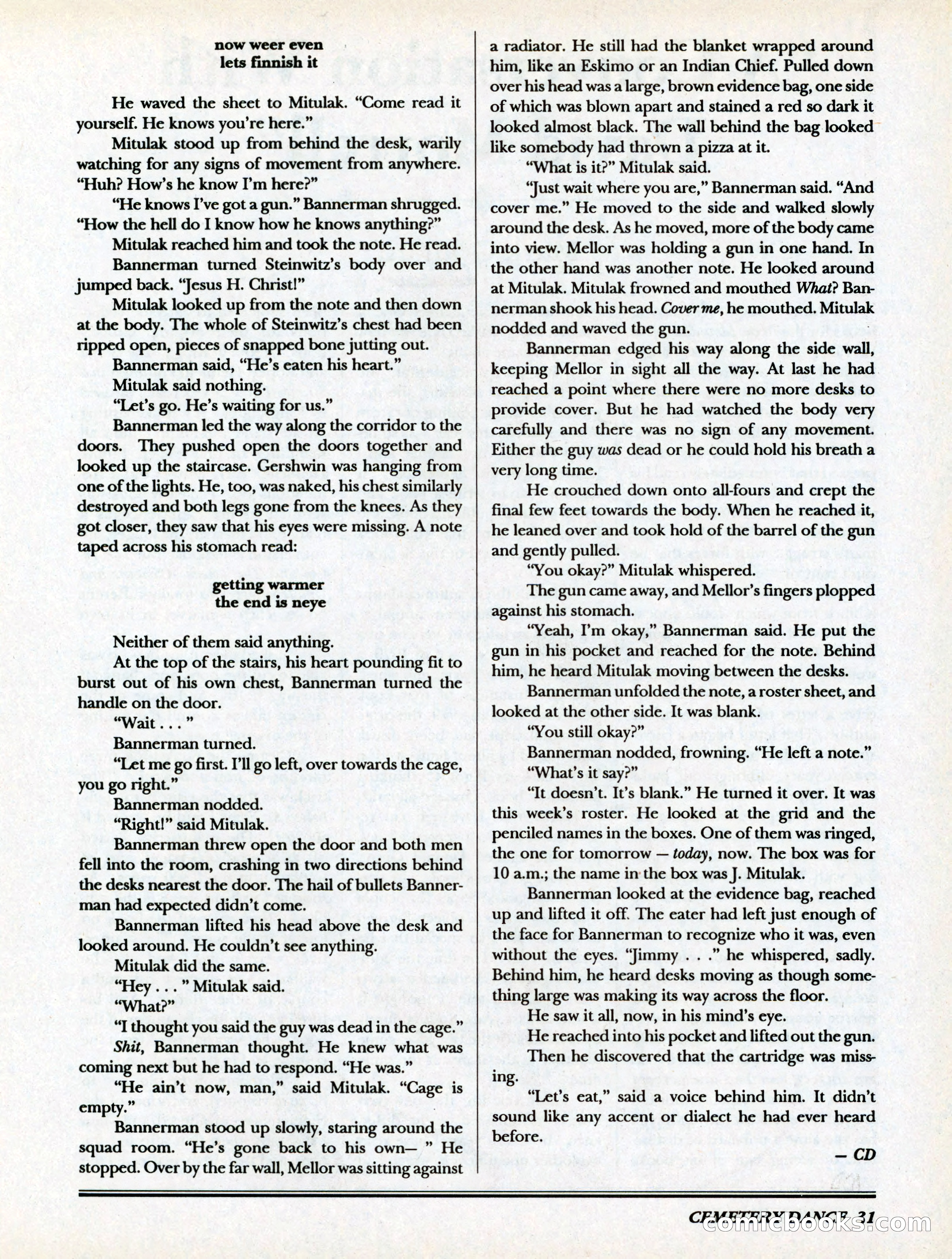 Cemetery Dance, Volume 6, Issue 4 — page 33 of 148