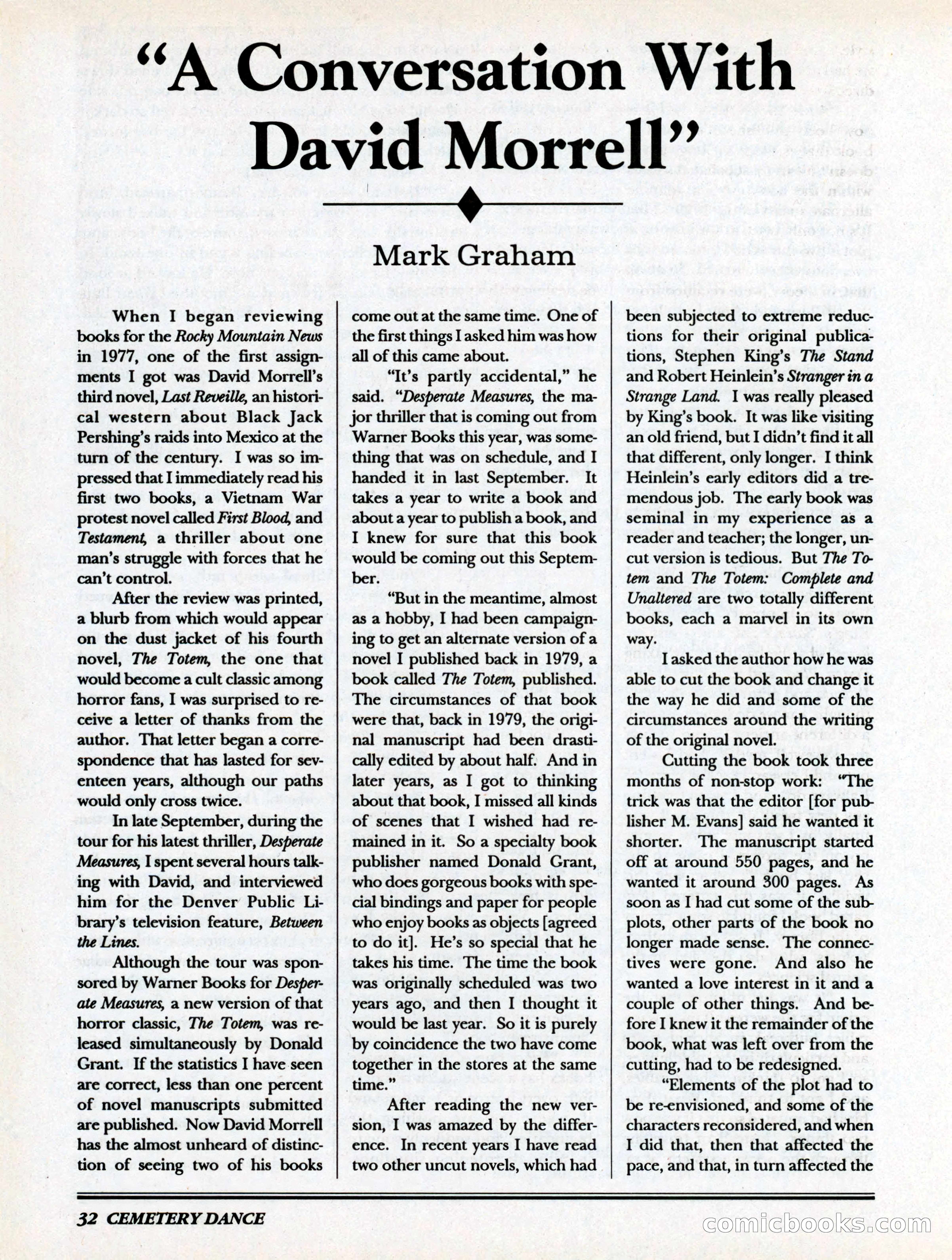 Cemetery Dance, Volume 6, Issue 4 — page 34 of 148