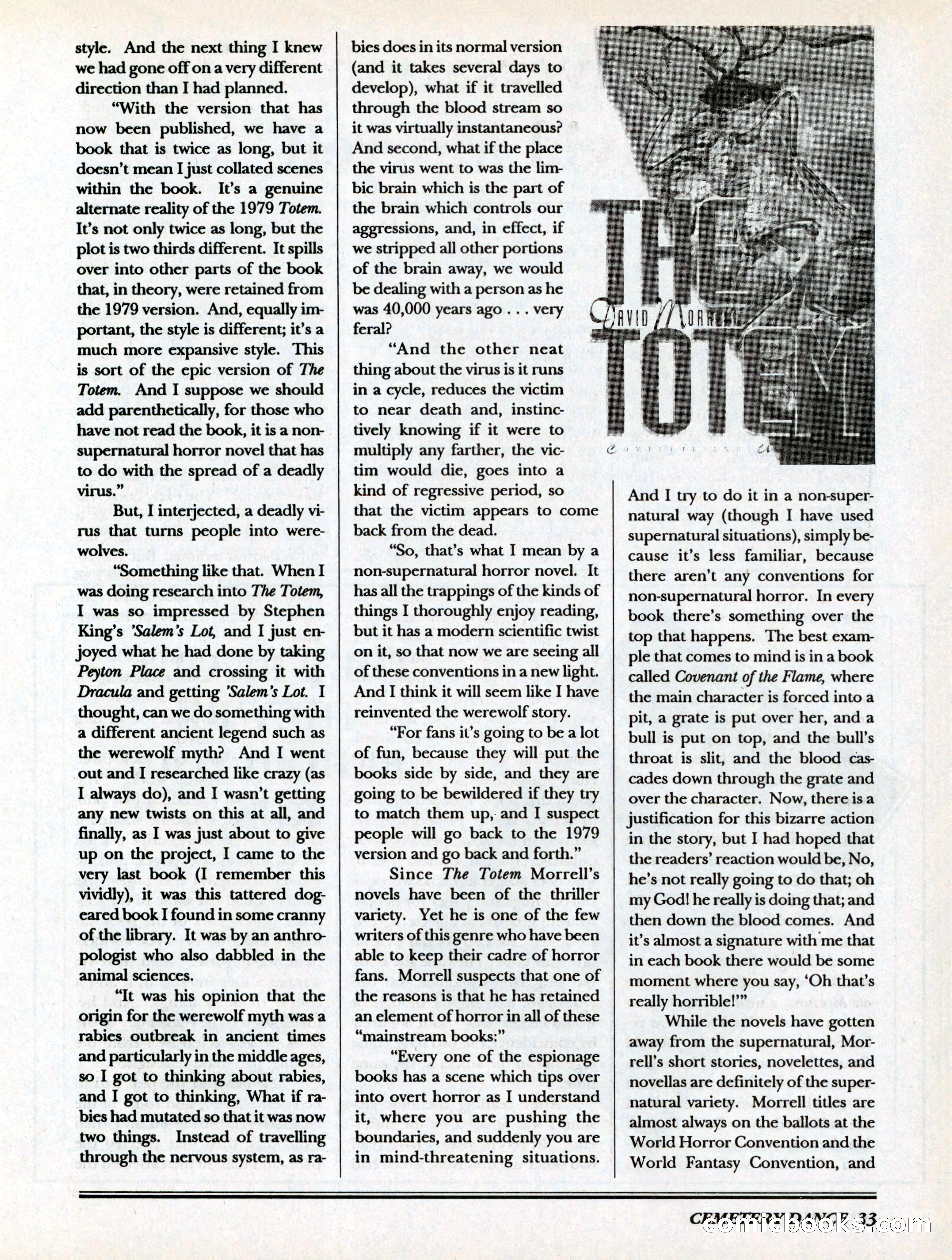 Cemetery Dance, Volume 6, Issue 4 — page 35 of 148