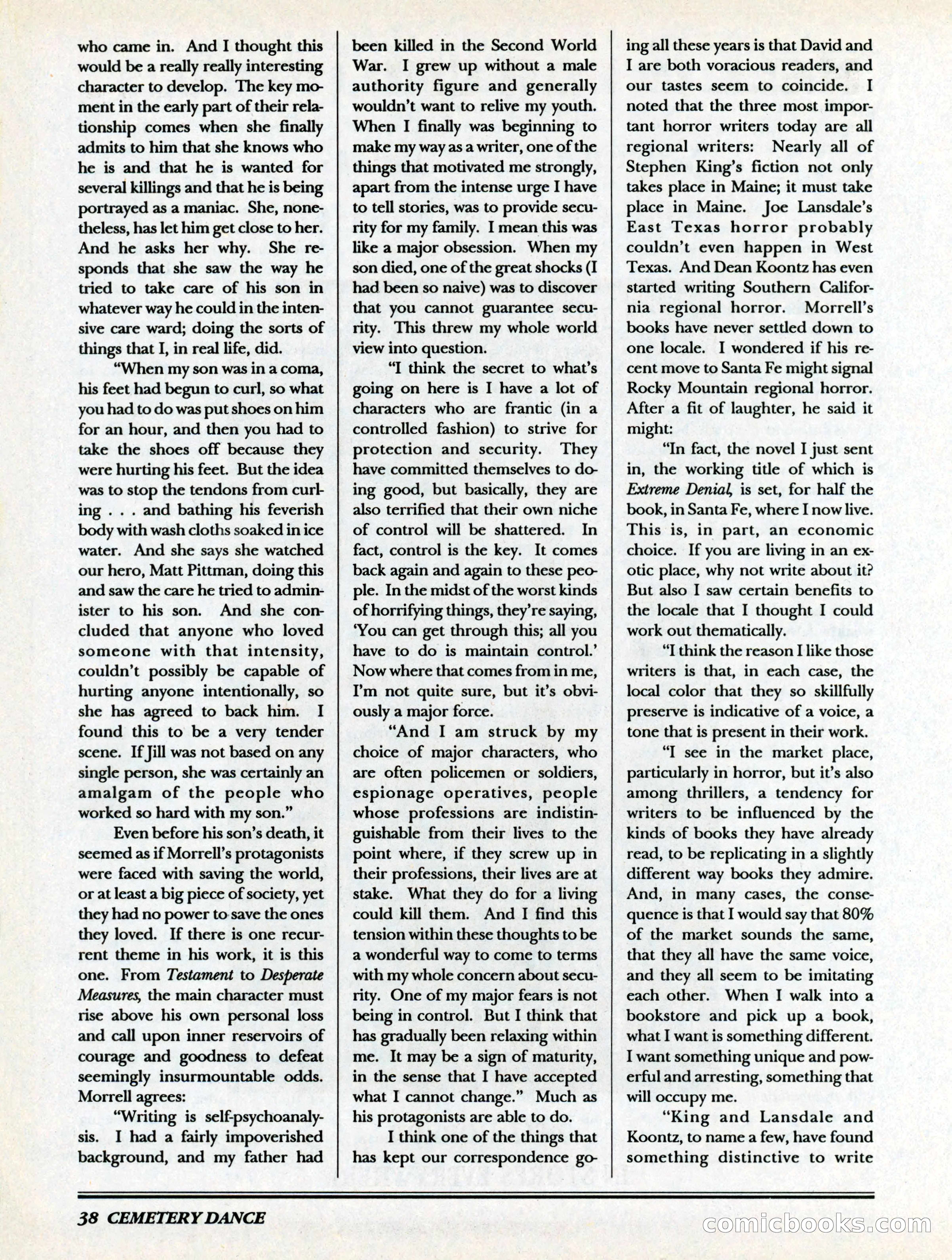 Cemetery Dance, Volume 6, Issue 4 — page 40 of 148