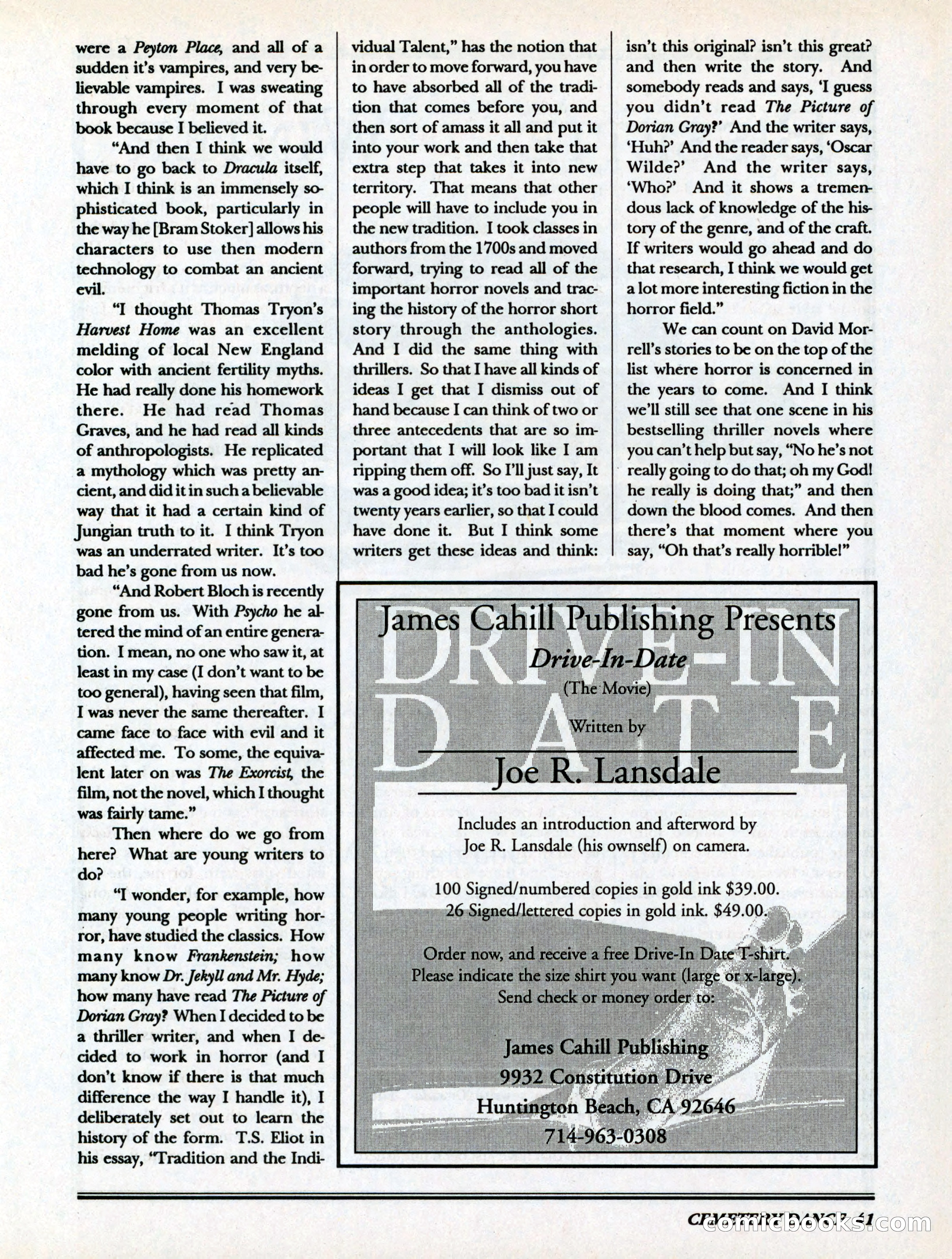 Cemetery Dance, Volume 6, Issue 4 — page 43 of 148
