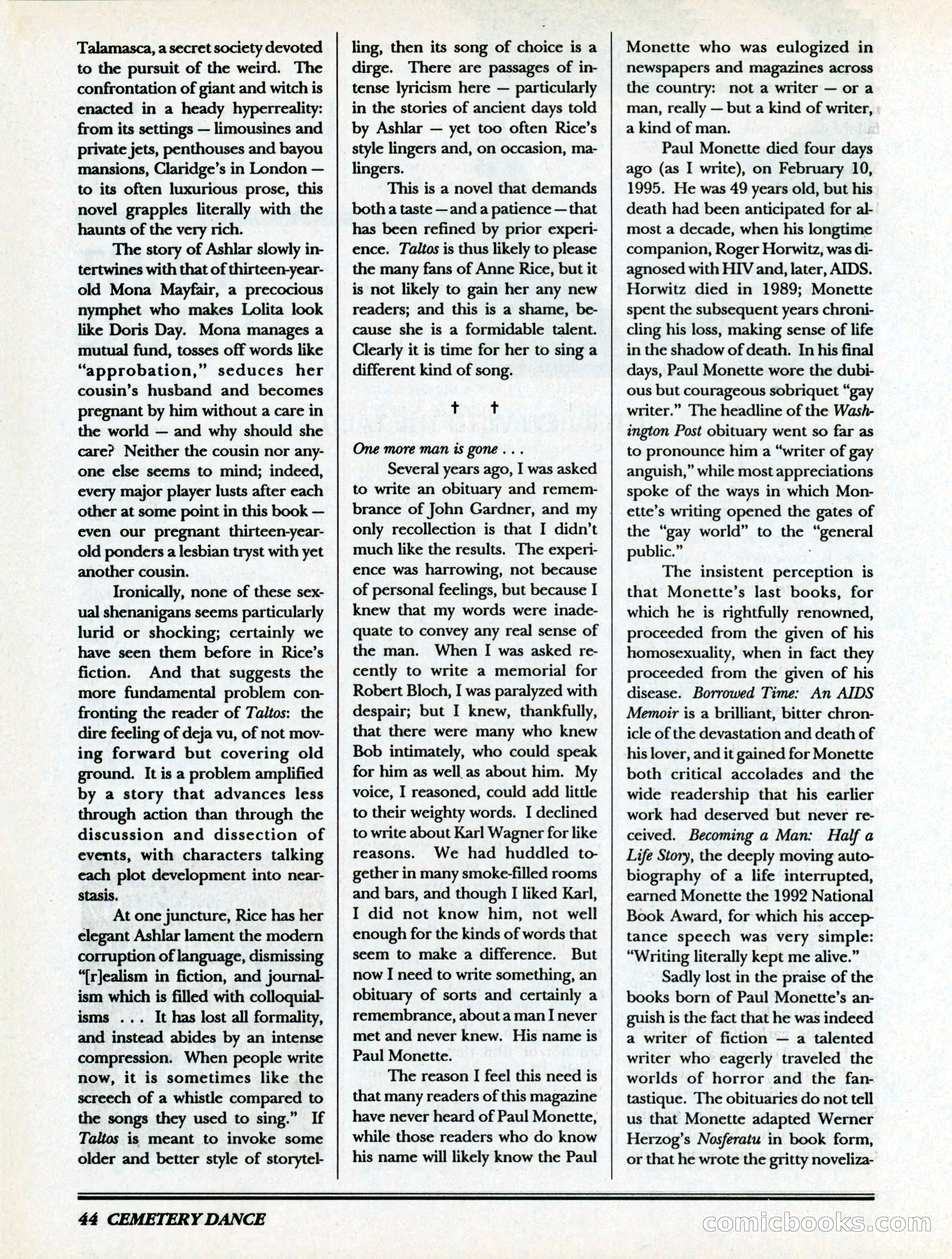 Cemetery Dance, Volume 6, Issue 4 — page 46 of 148