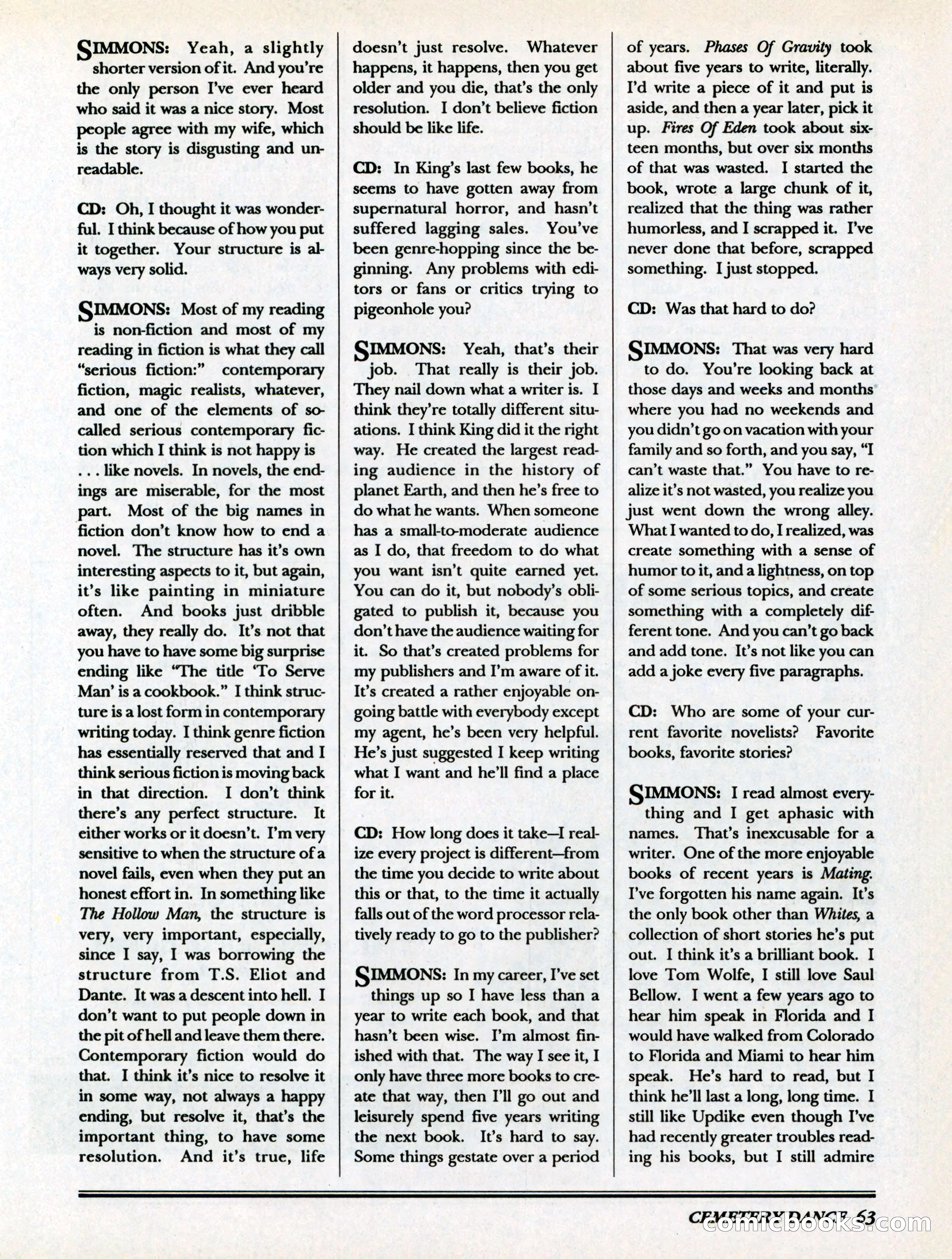 Cemetery Dance, Volume 6, Issue 4 — page 65 of 148