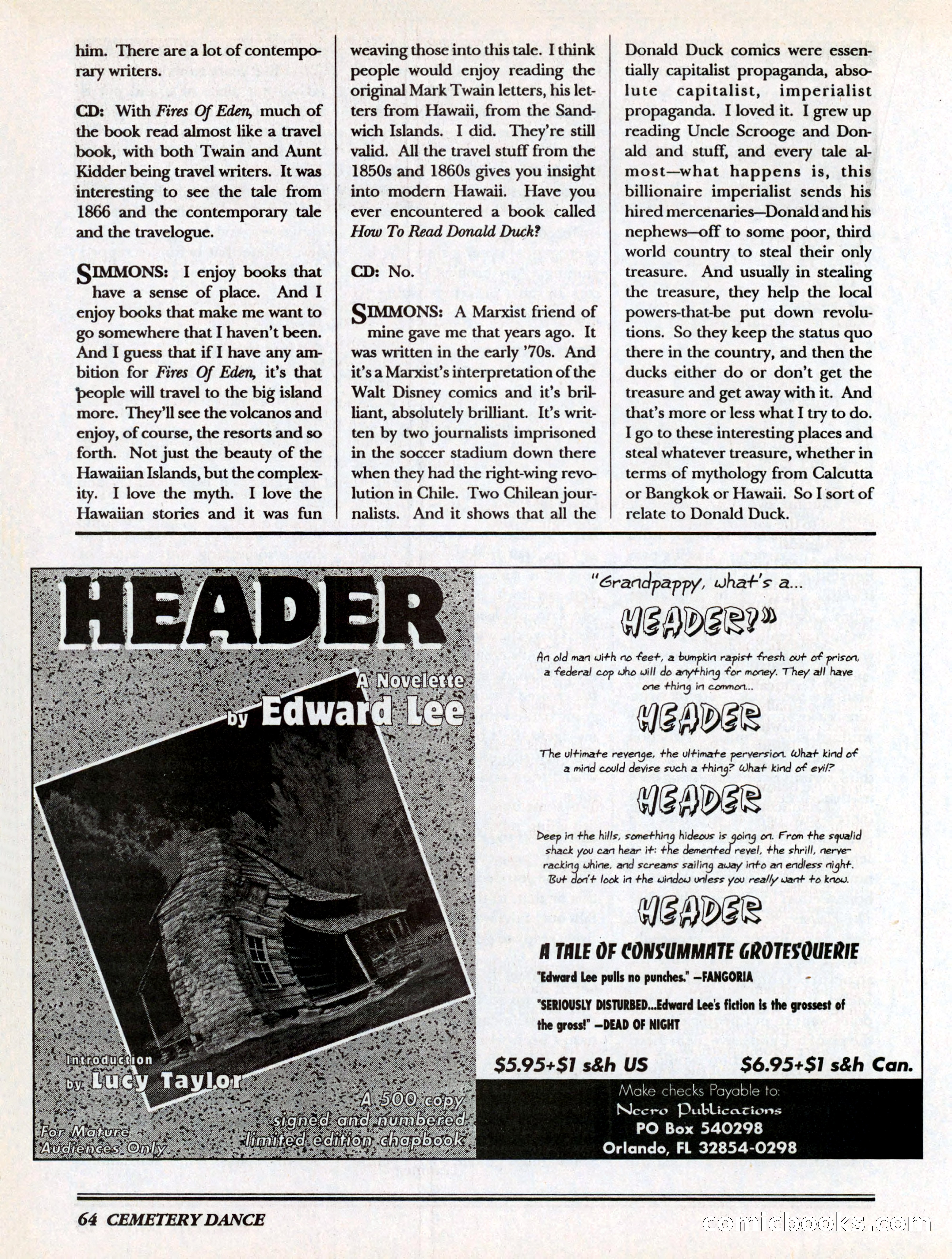 Cemetery Dance, Volume 6, Issue 4 — page 66 of 148
