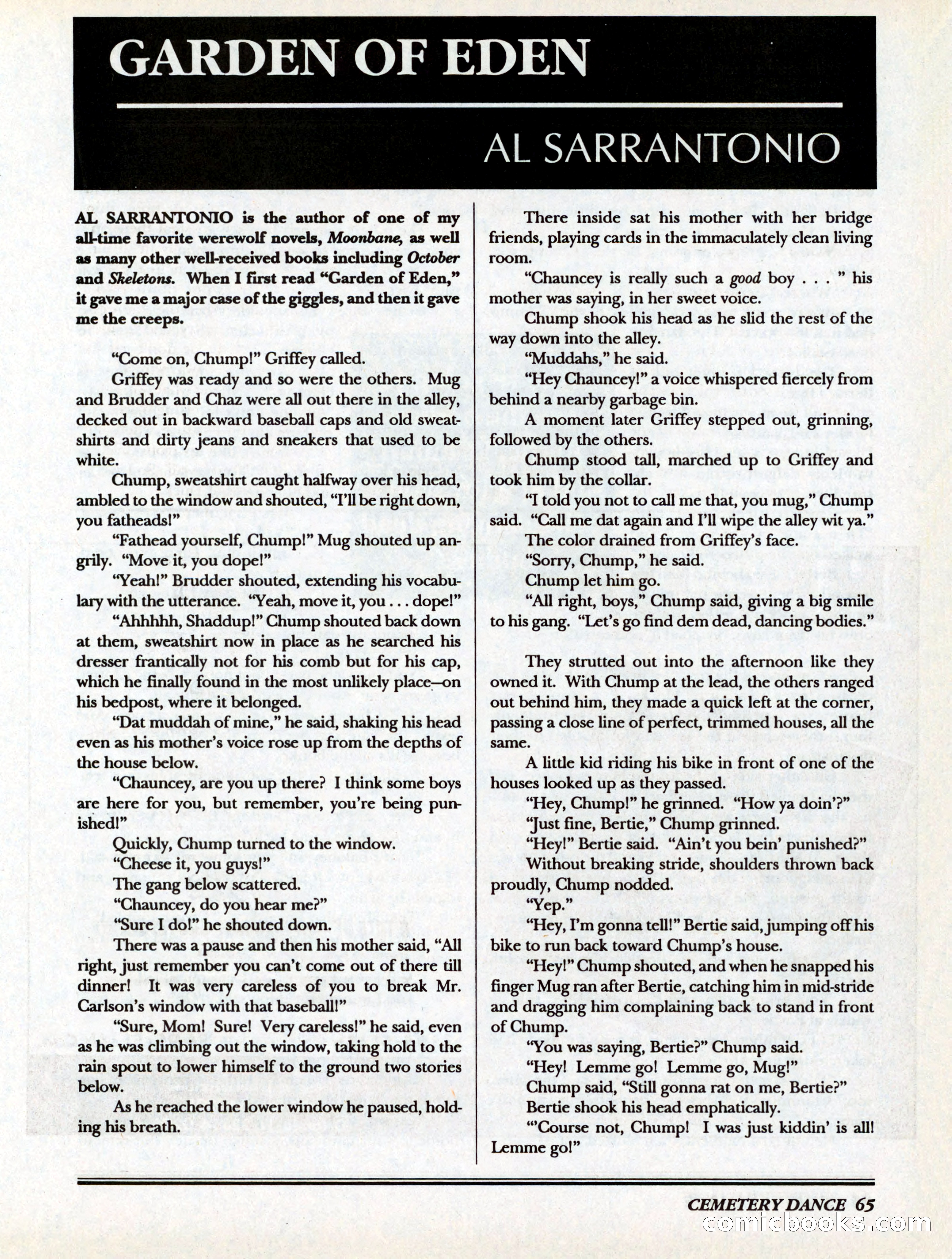 Cemetery Dance, Volume 6, Issue 4 — page 67 of 148