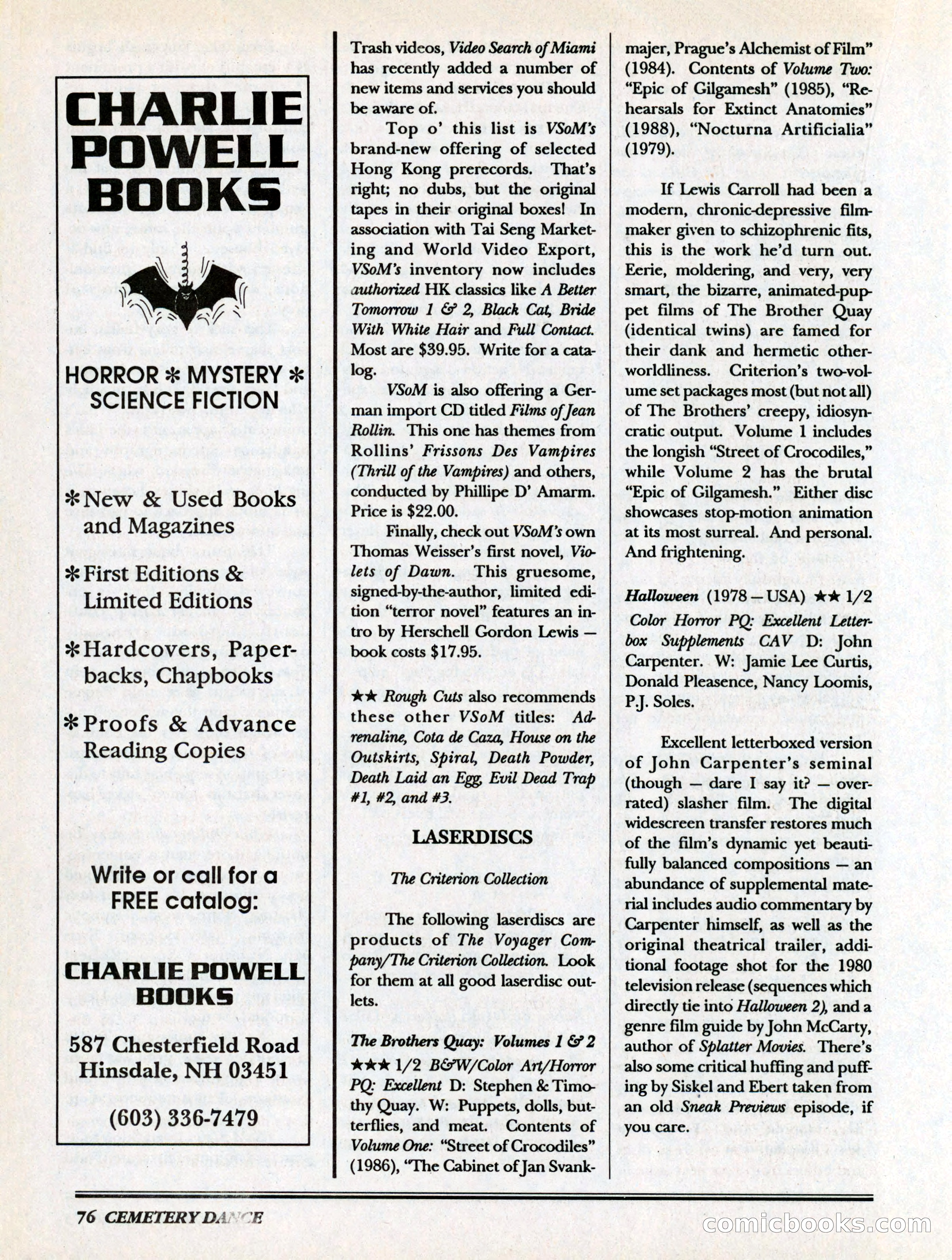 Cemetery Dance, Volume 6, Issue 4 — page 78 of 148