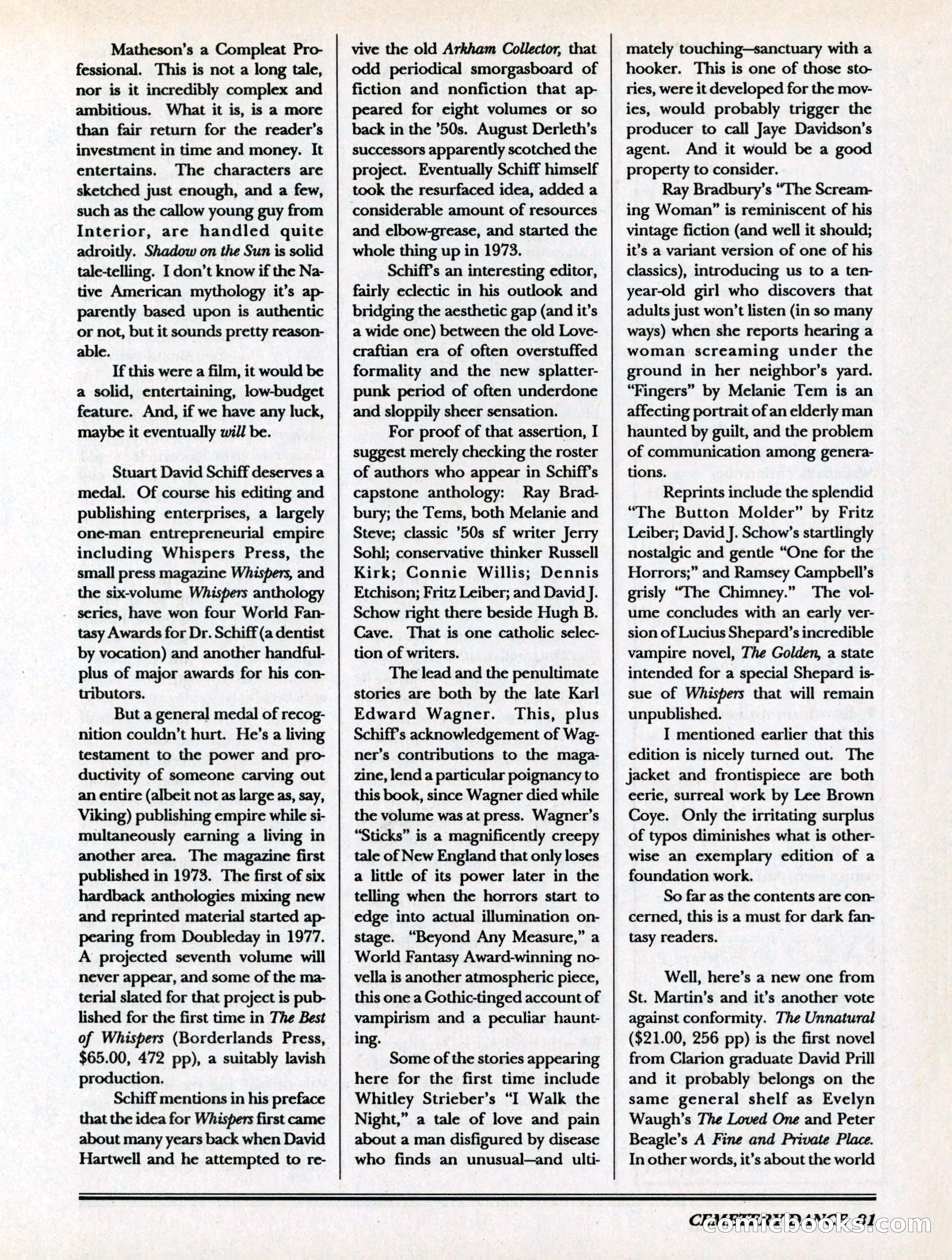 Cemetery Dance, Volume 6, Issue 4 — page 83 of 148