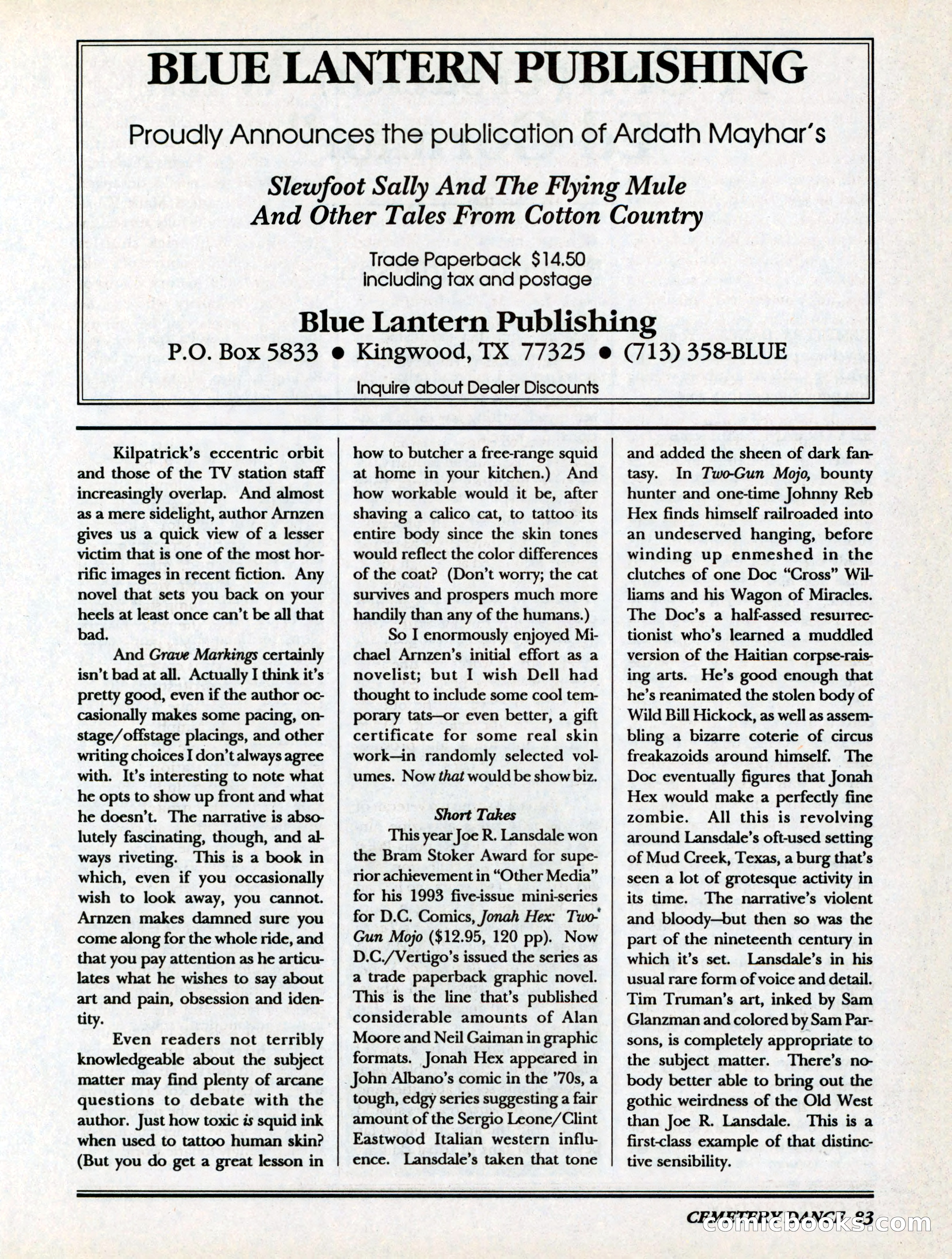 Cemetery Dance, Volume 6, Issue 4 — page 85 of 148