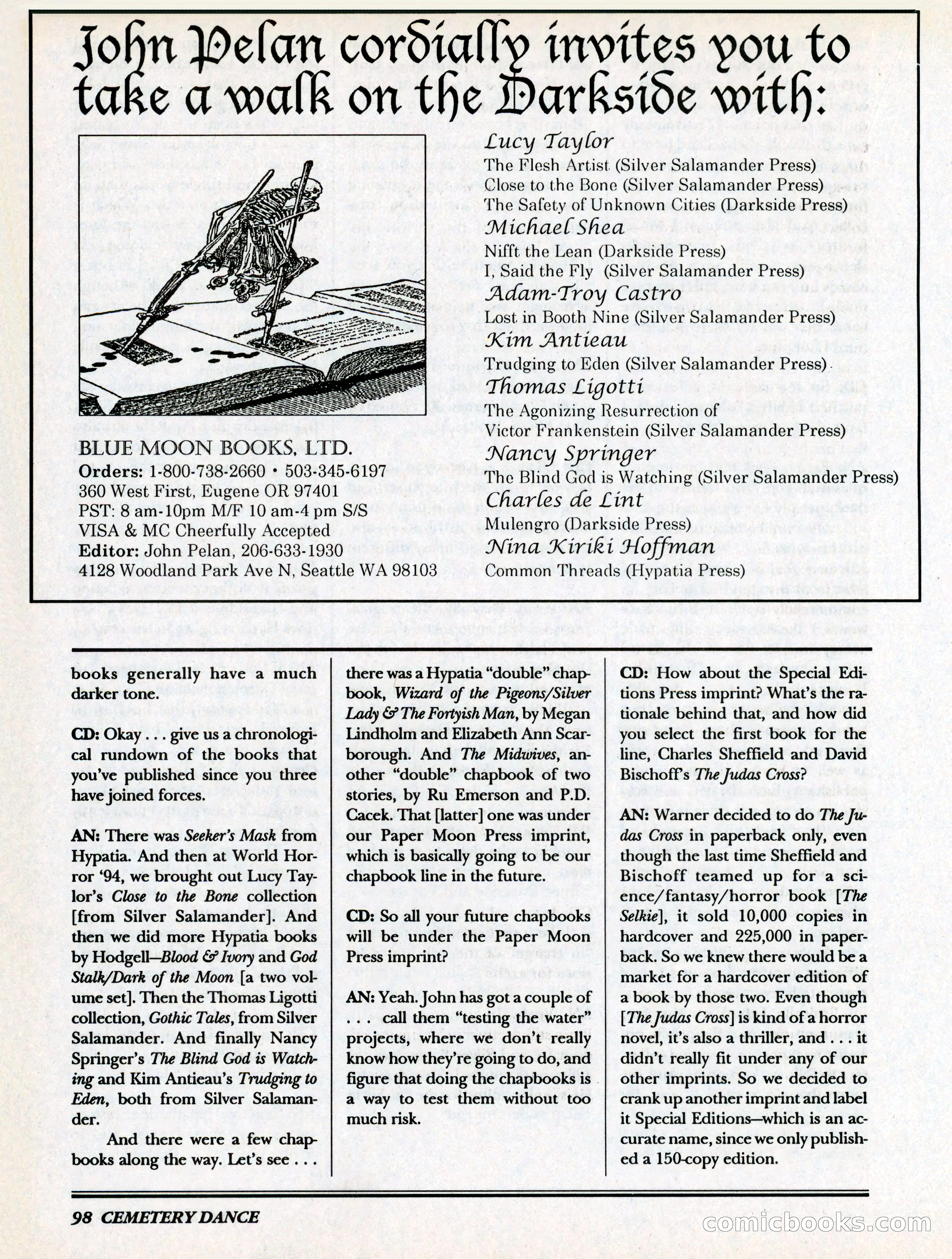 Cemetery Dance, Volume 6, Issue 4 — page 100 of 148
