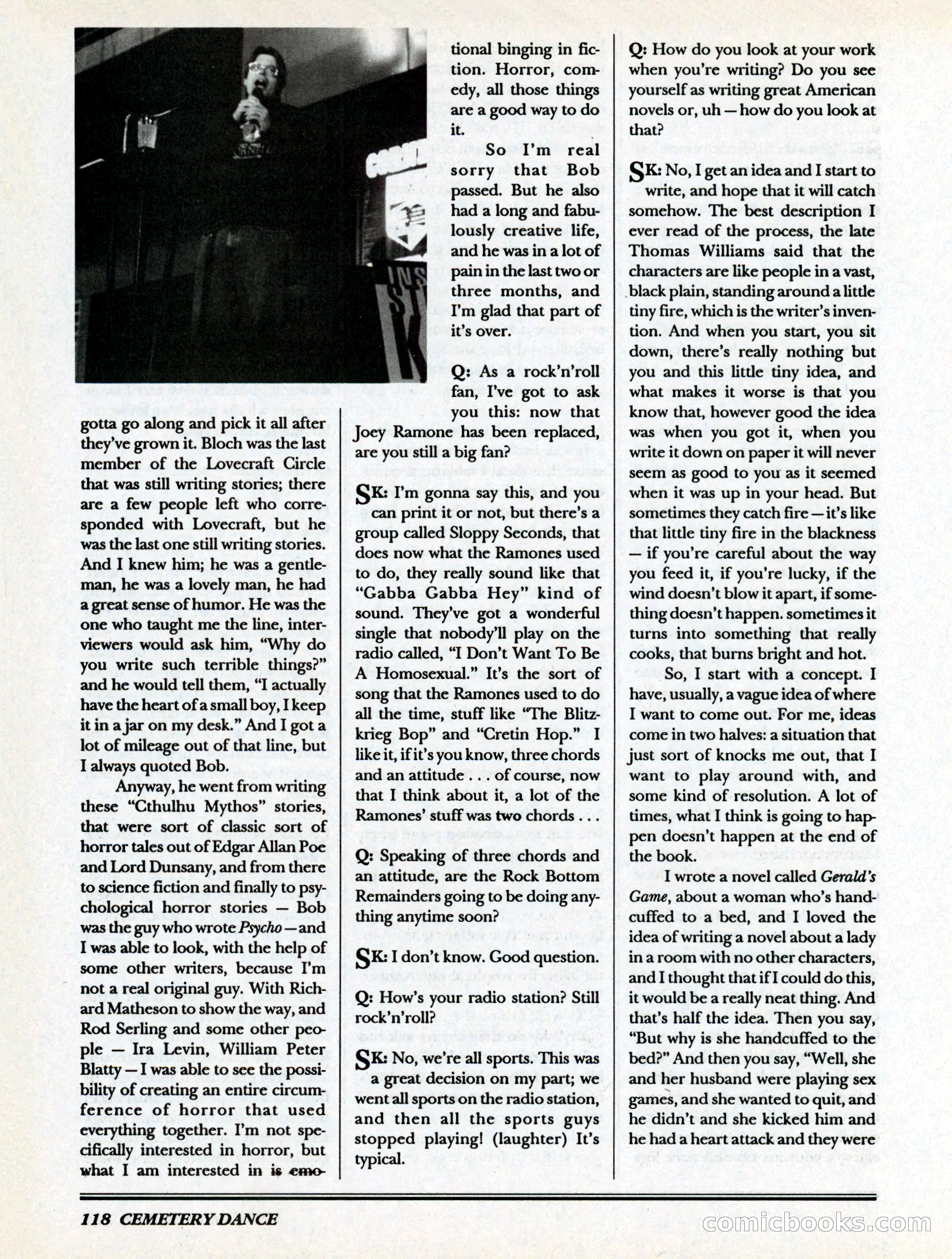 Cemetery Dance, Volume 6, Issue 4 — page 120 of 148