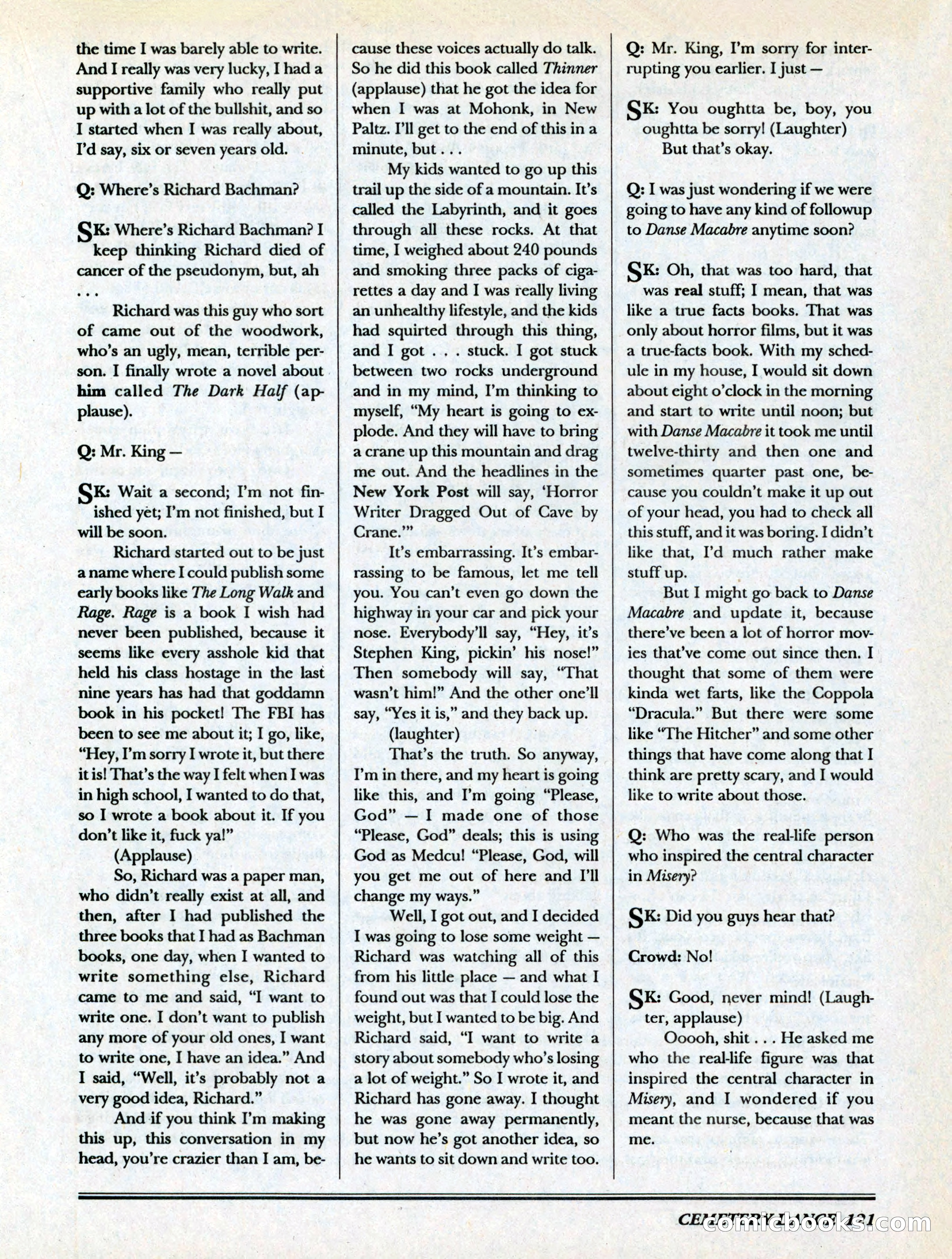 Cemetery Dance, Volume 6, Issue 4 — page 123 of 148