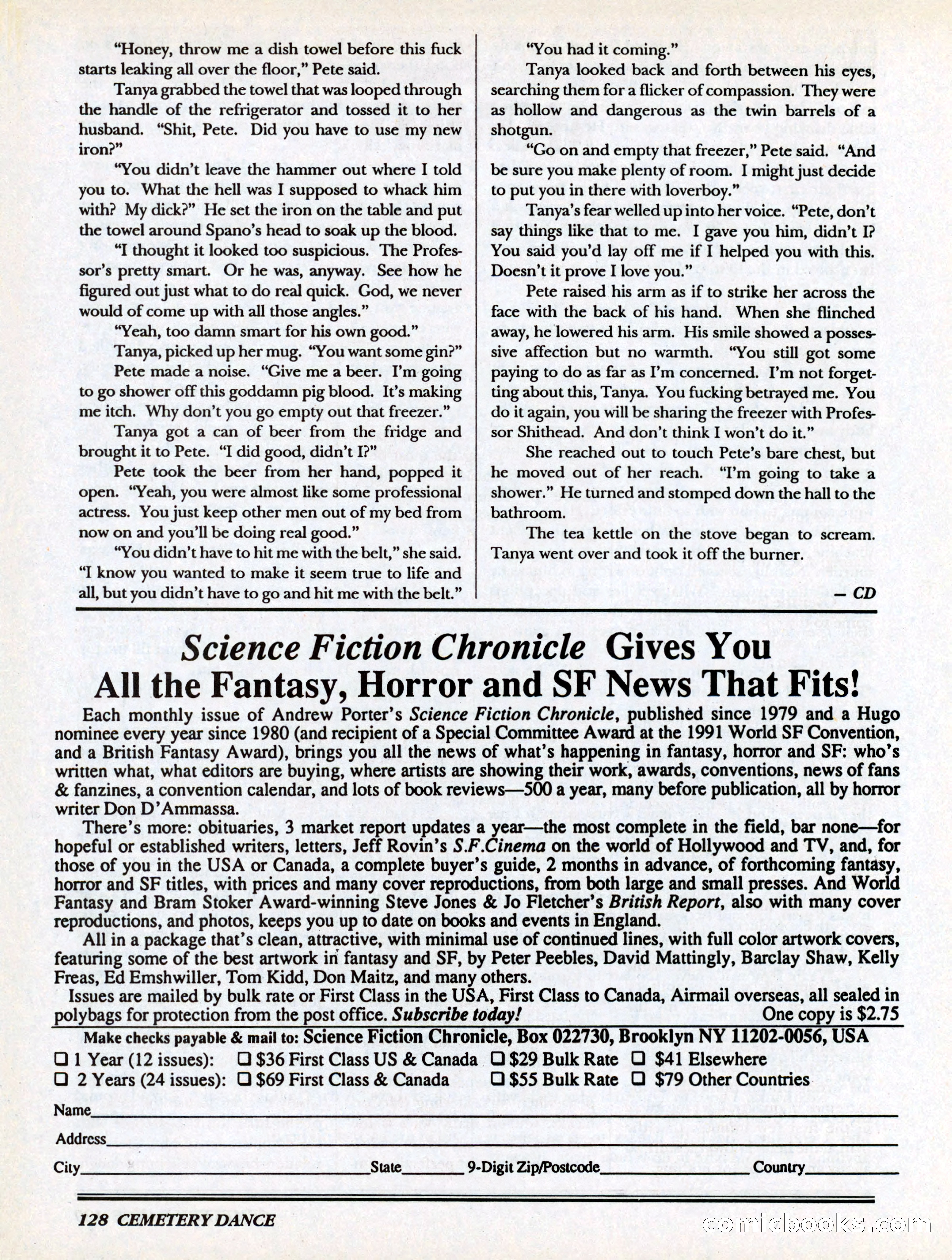 Cemetery Dance, Volume 6, Issue 4 — page 130 of 148