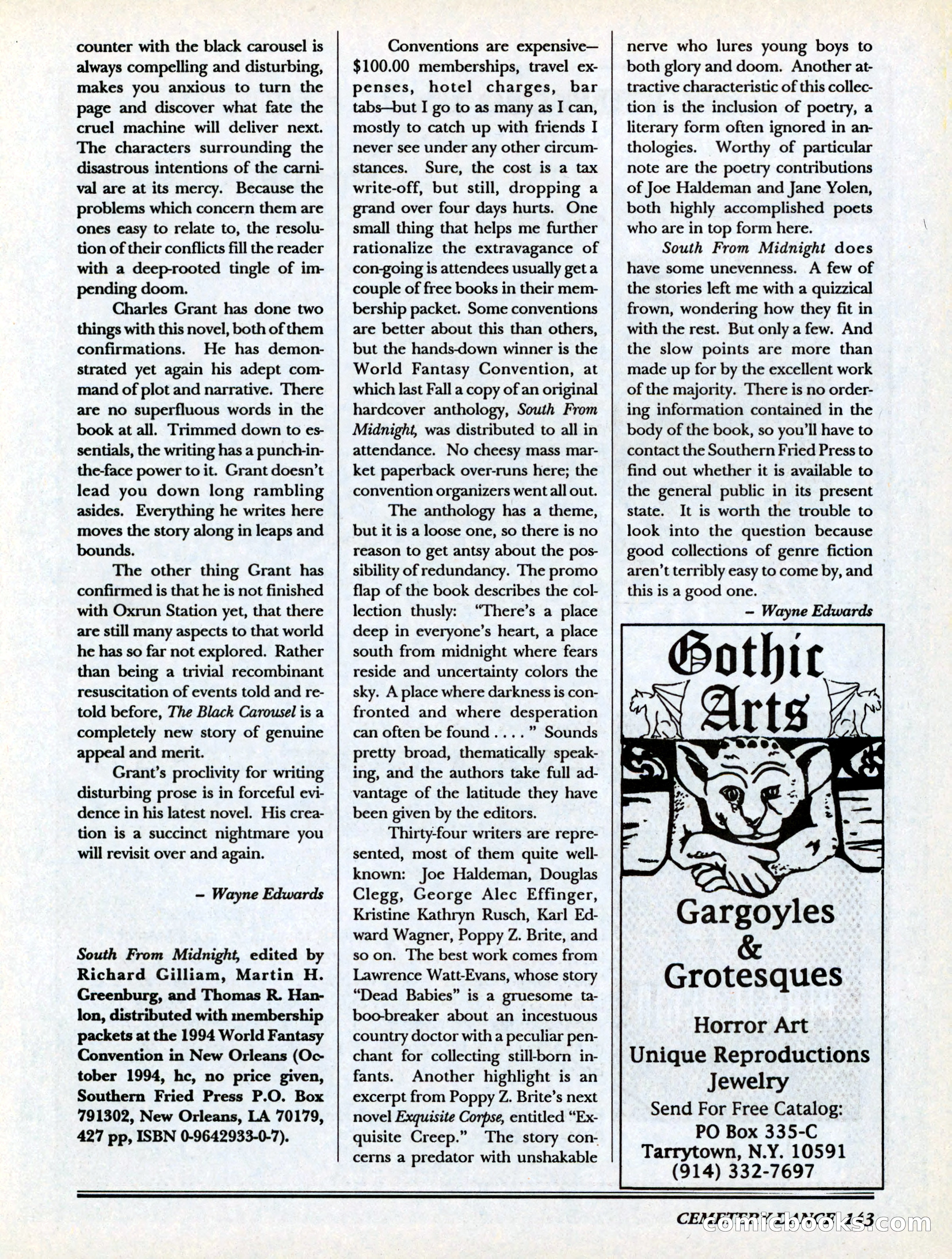 Cemetery Dance, Volume 6, Issue 4 — page 145 of 148