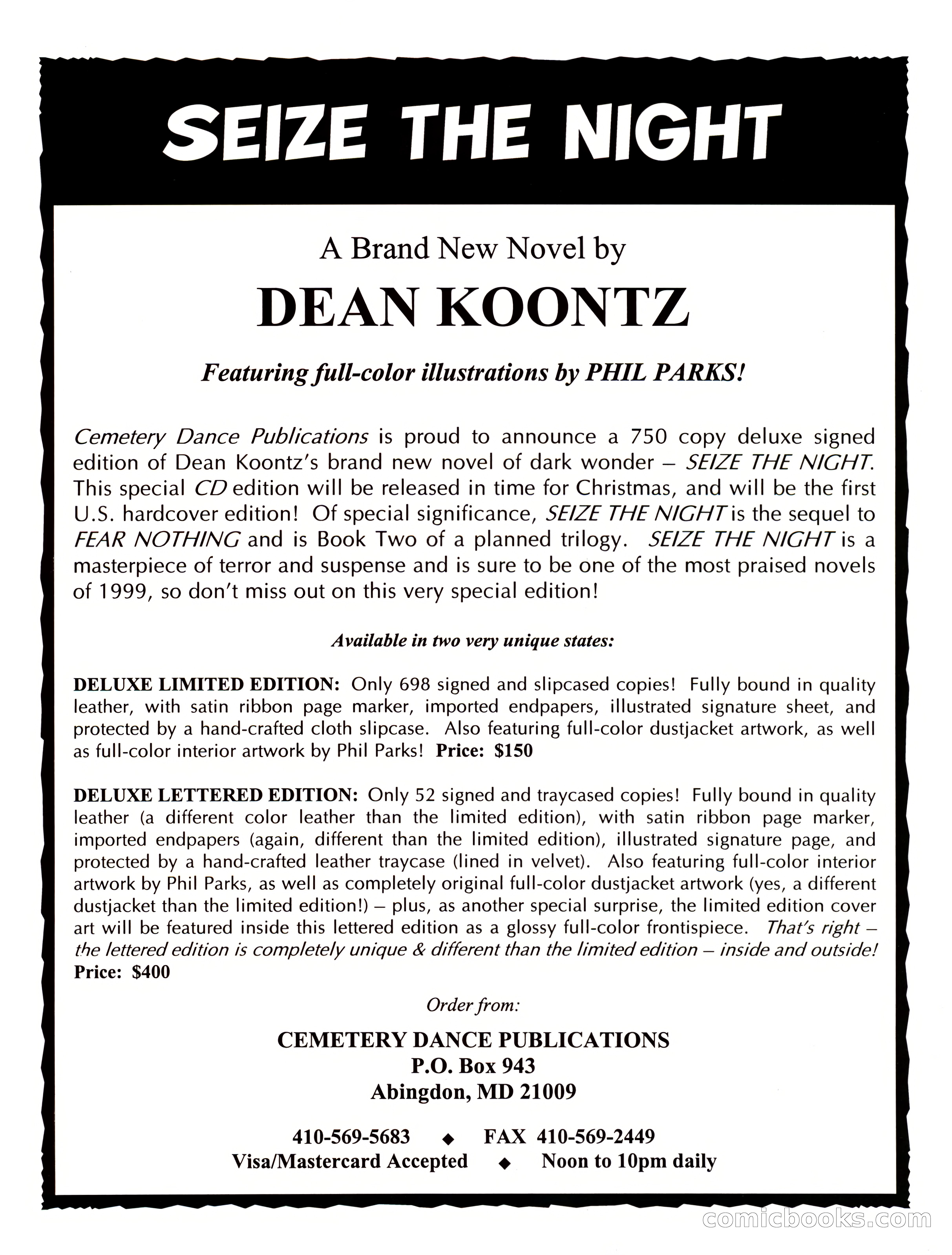 Cemetery Dance #29 — page 2 of 116