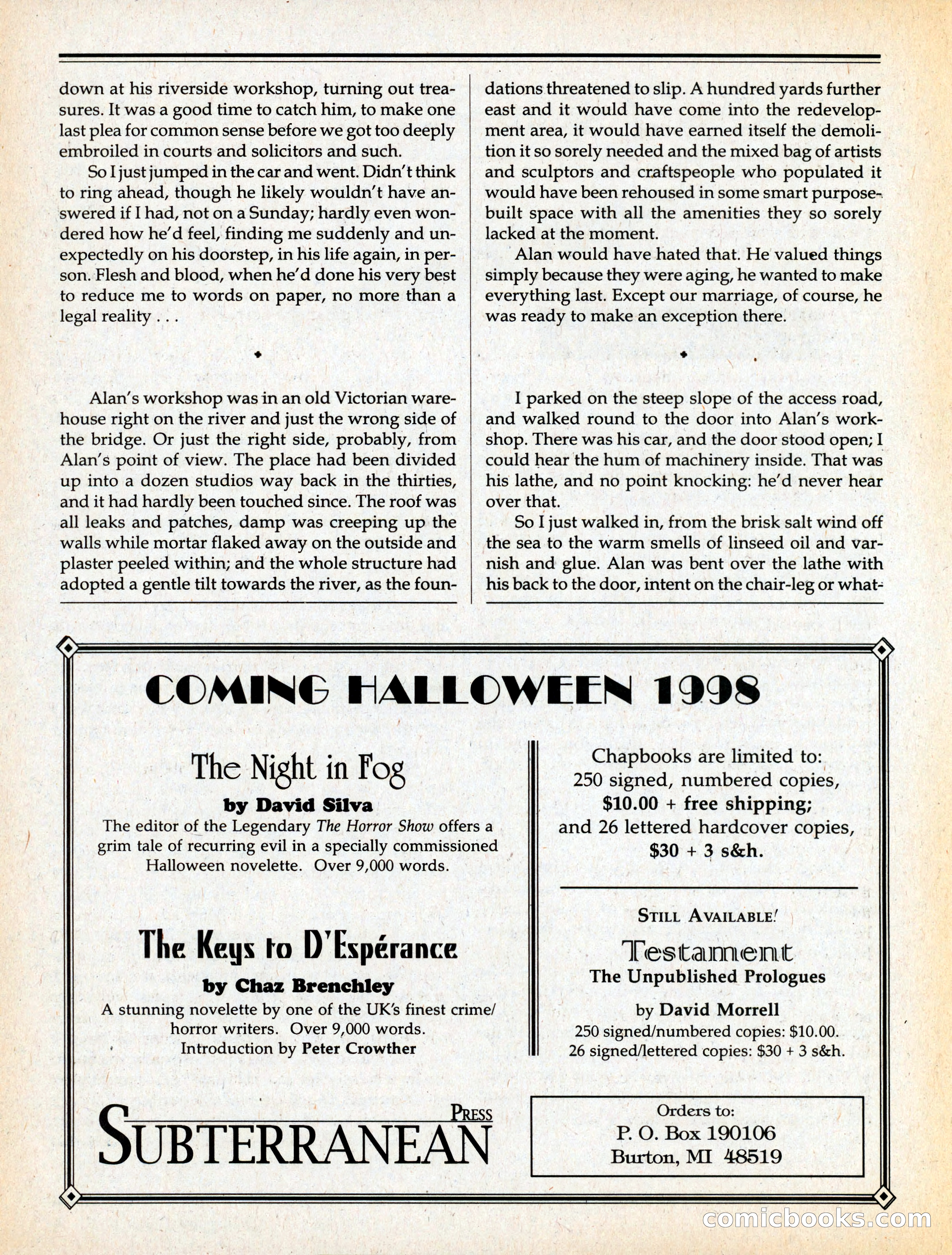 Cemetery Dance #29 — page 8 of 116