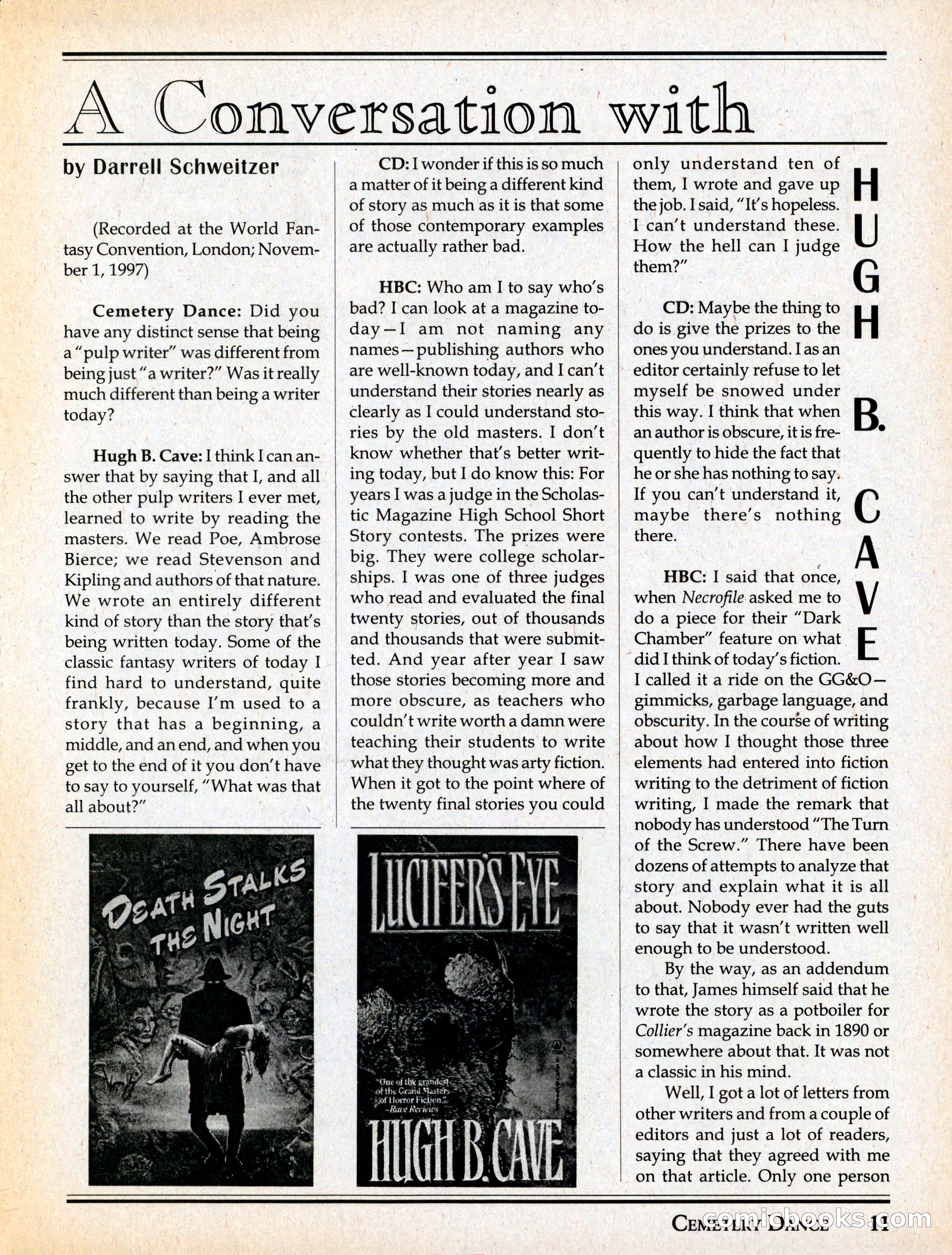 Cemetery Dance #29 — page 13 of 116