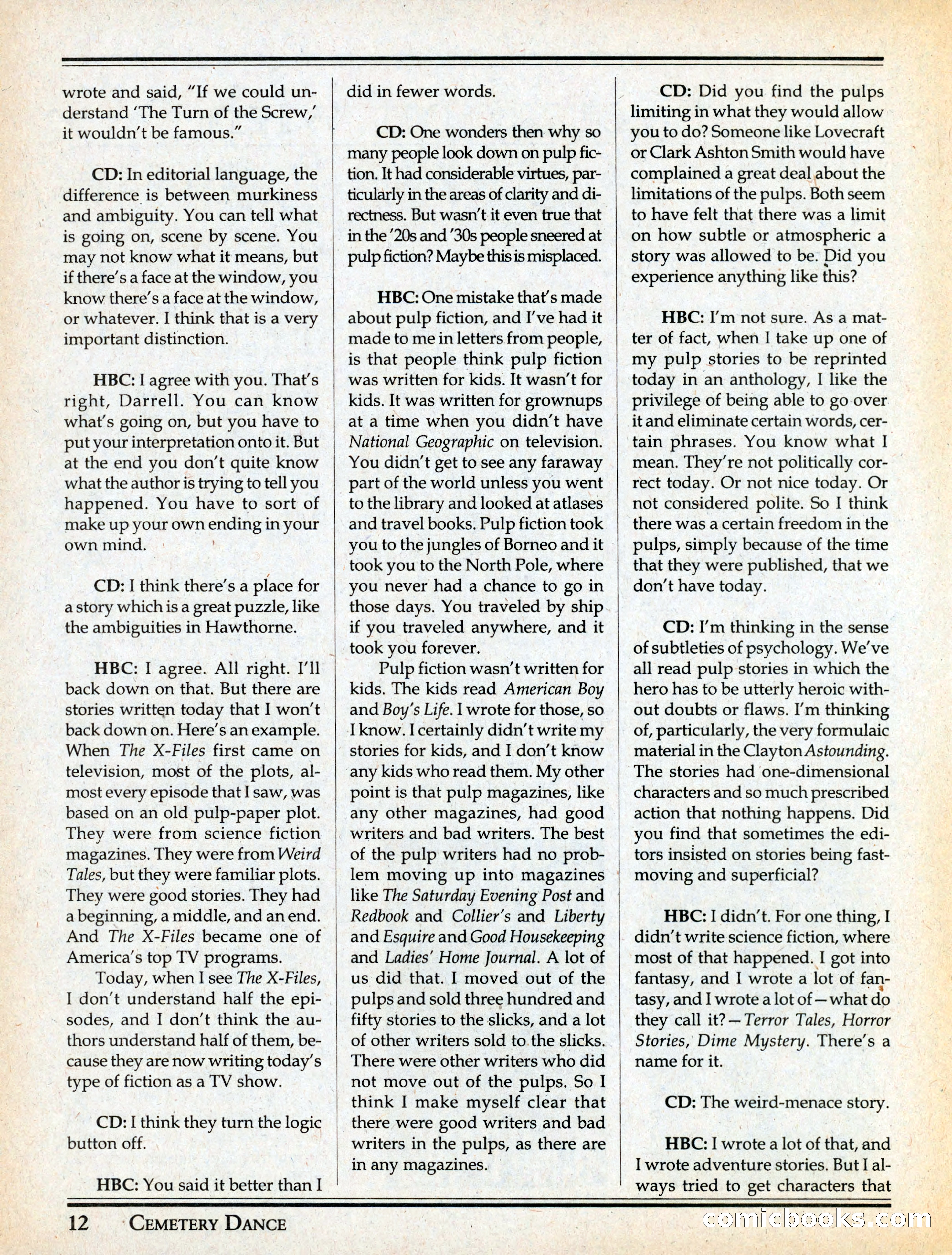 Cemetery Dance #29 — page 14 of 116