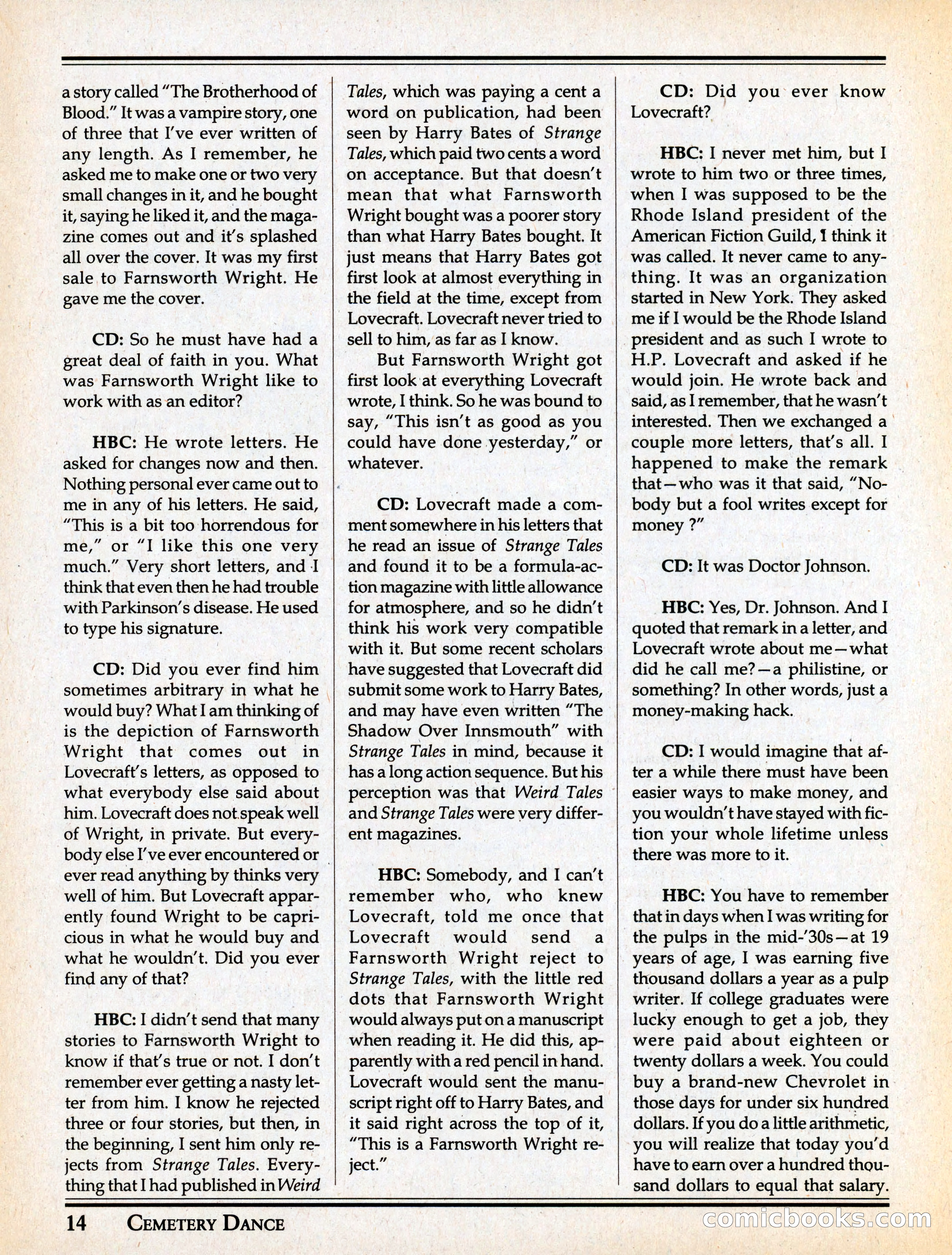 Cemetery Dance #29 — page 16 of 116