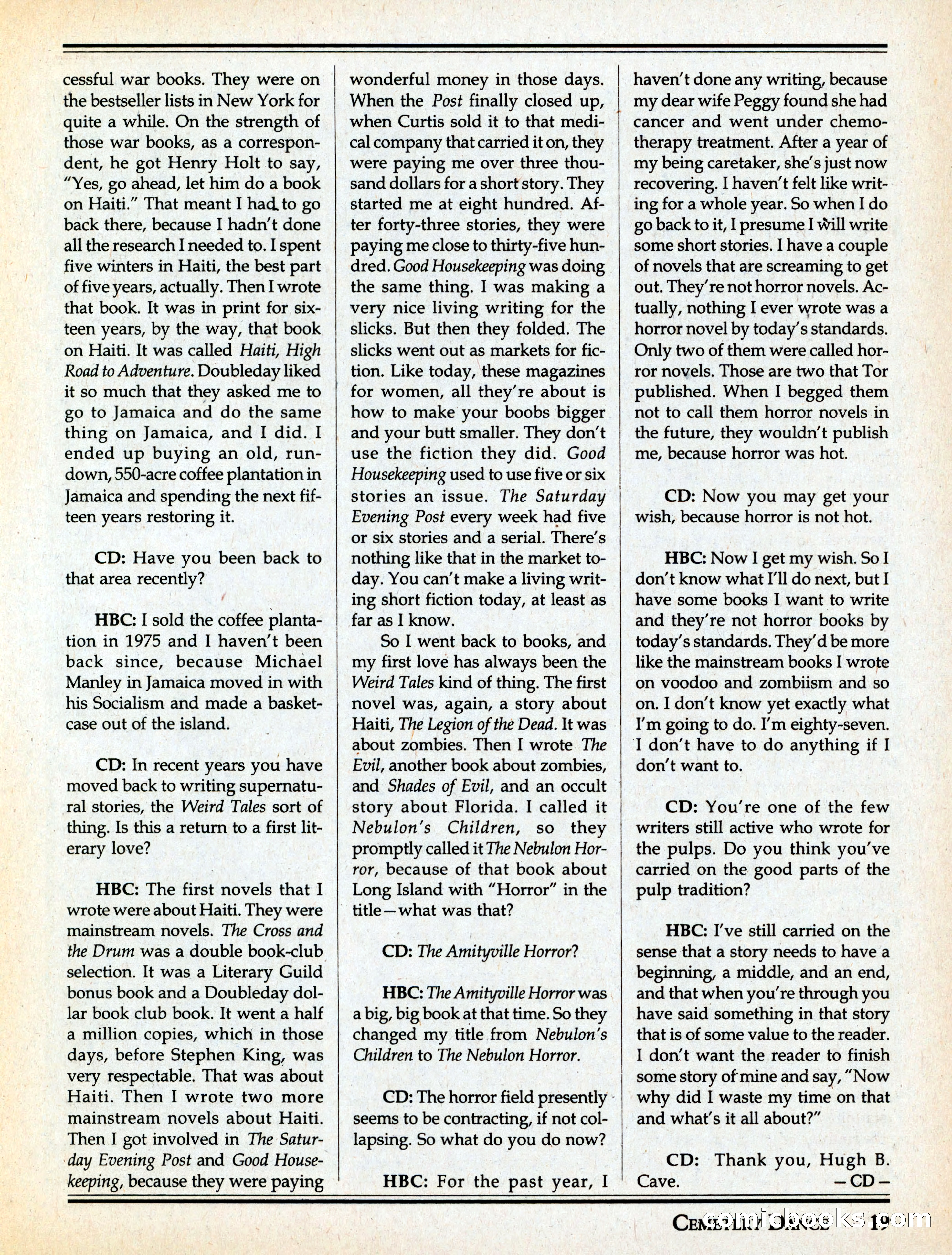Cemetery Dance #29 — page 21 of 116