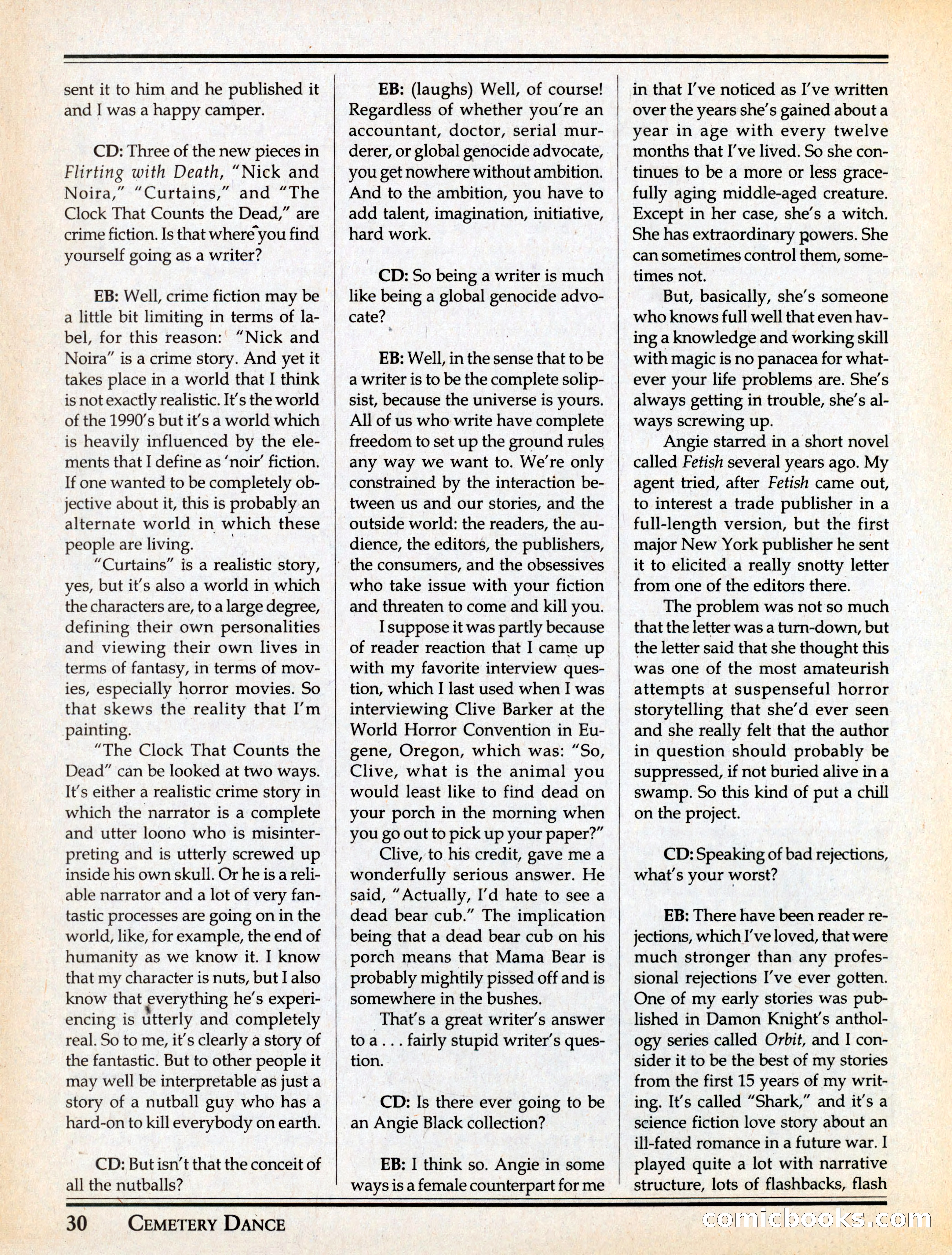 Cemetery Dance #29 — page 32 of 116