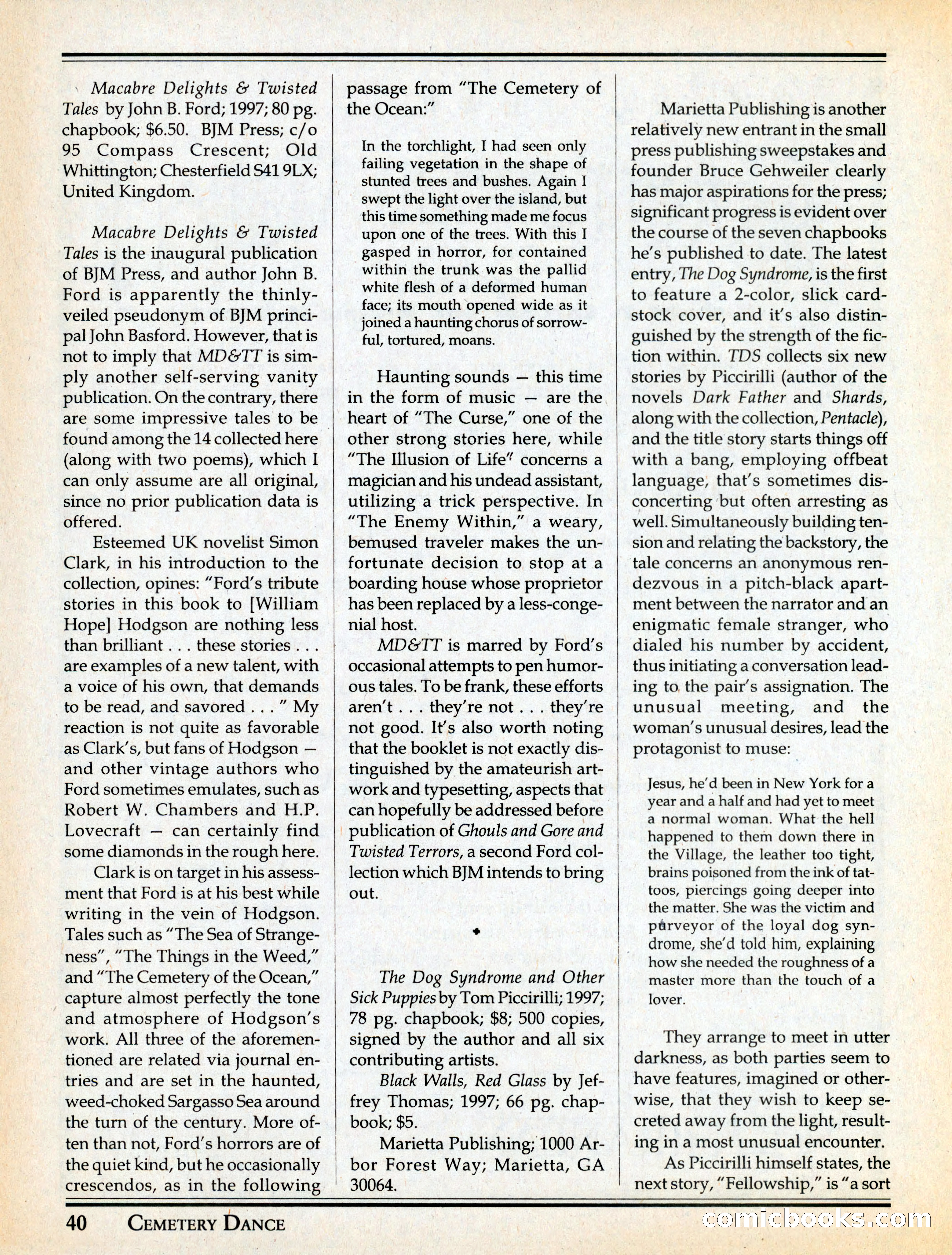 Cemetery Dance #29 — page 42 of 116