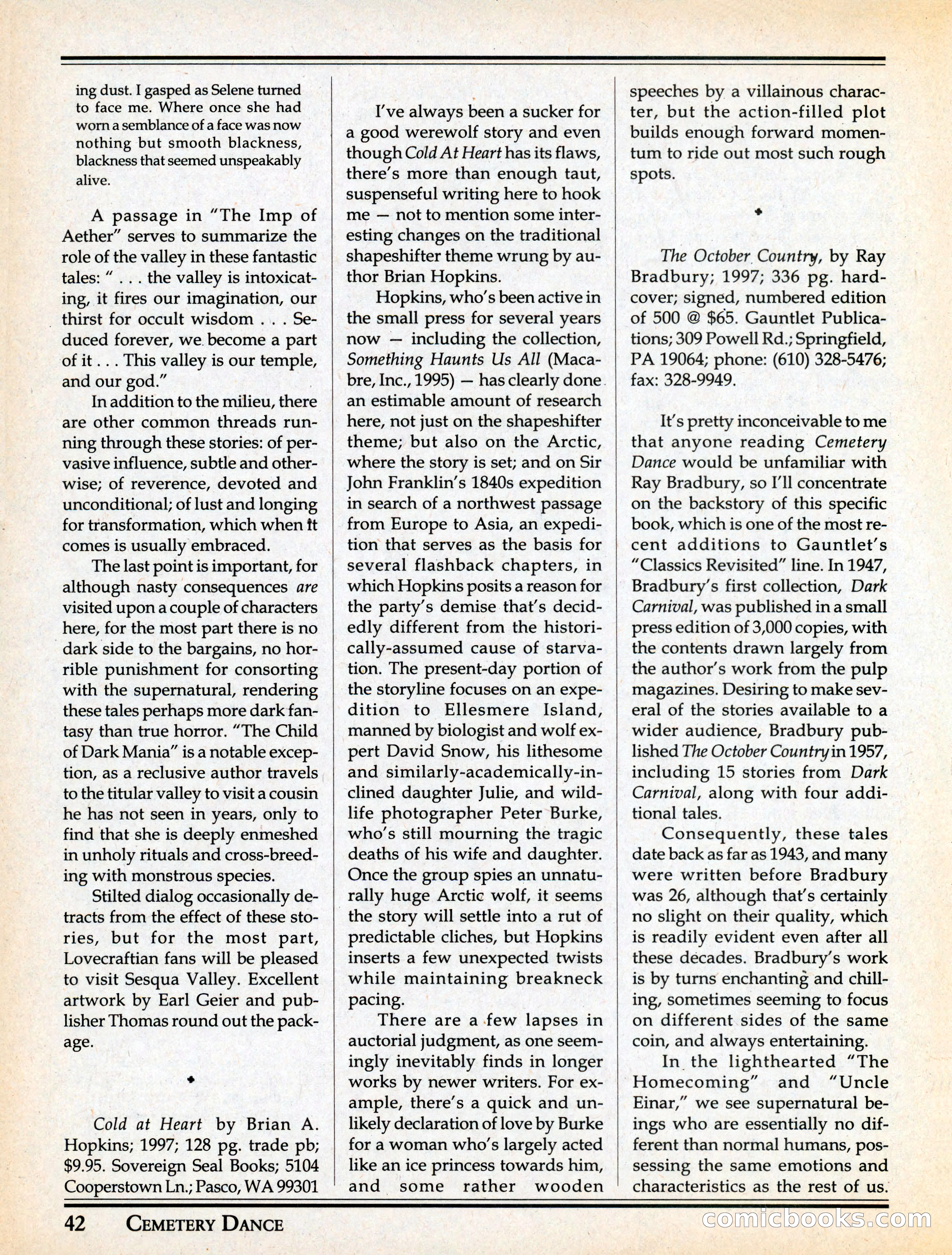 Cemetery Dance #29 — page 44 of 116