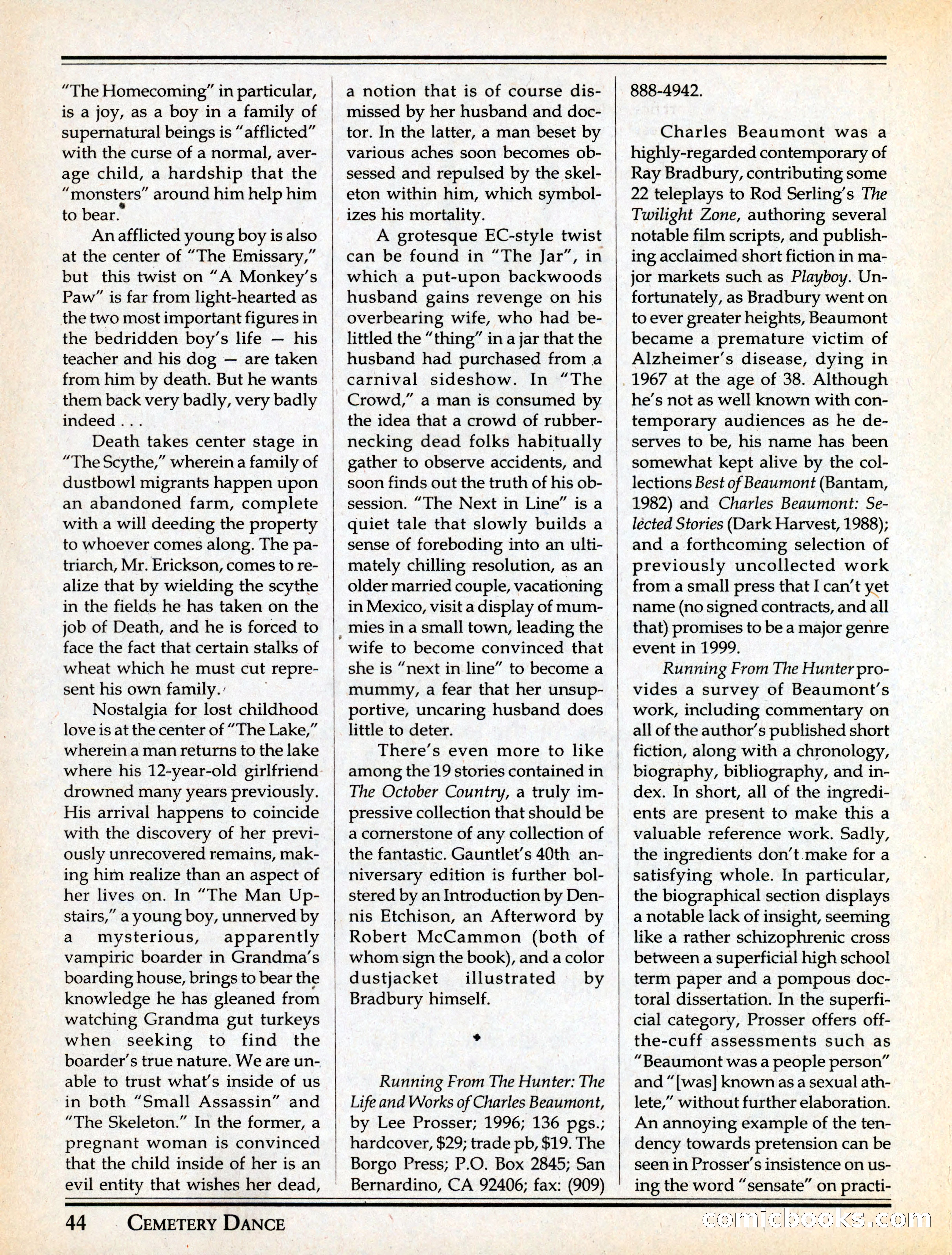 Cemetery Dance #29 — page 46 of 116