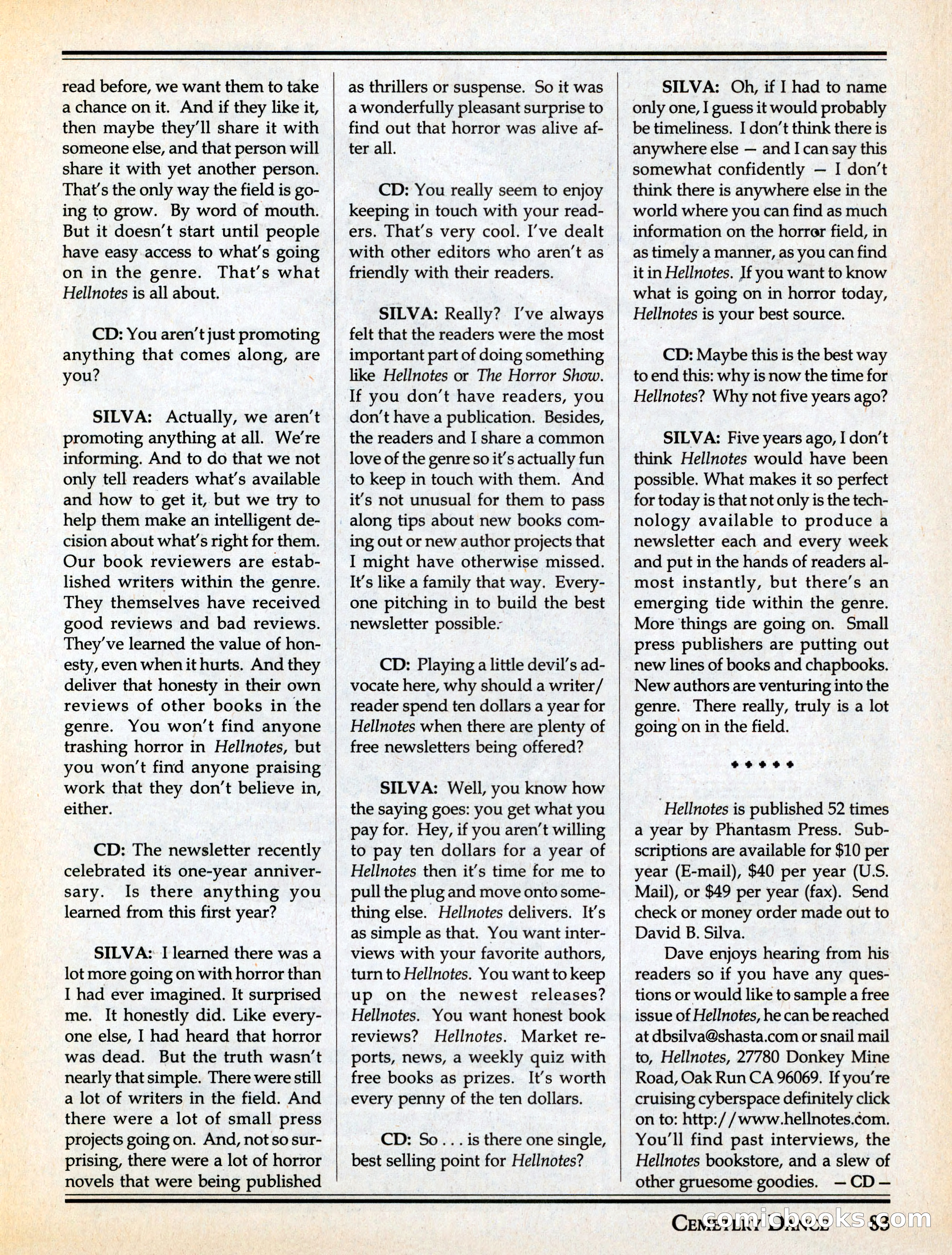 Cemetery Dance #29 — page 85 of 116
