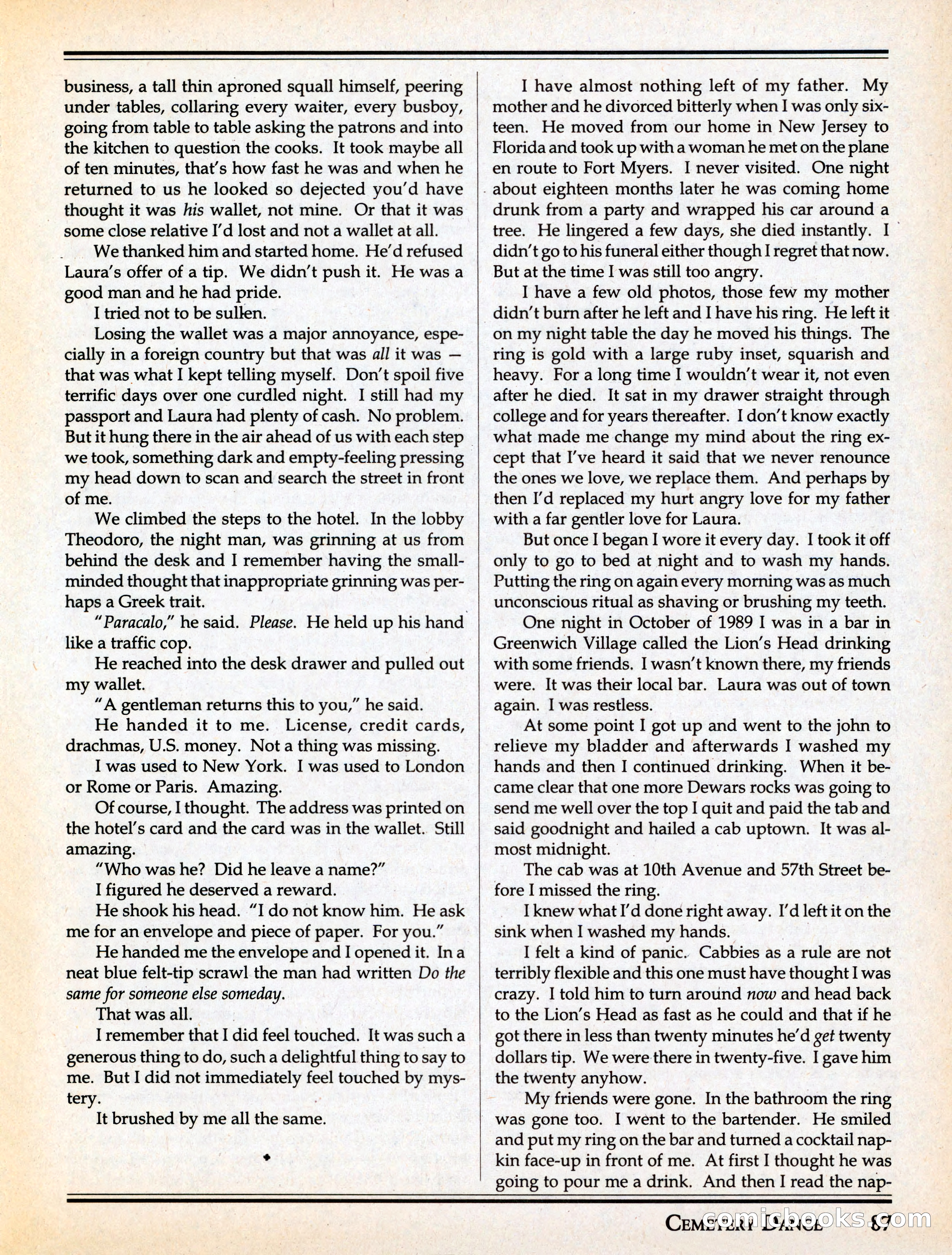 Cemetery Dance #29 — page 89 of 116