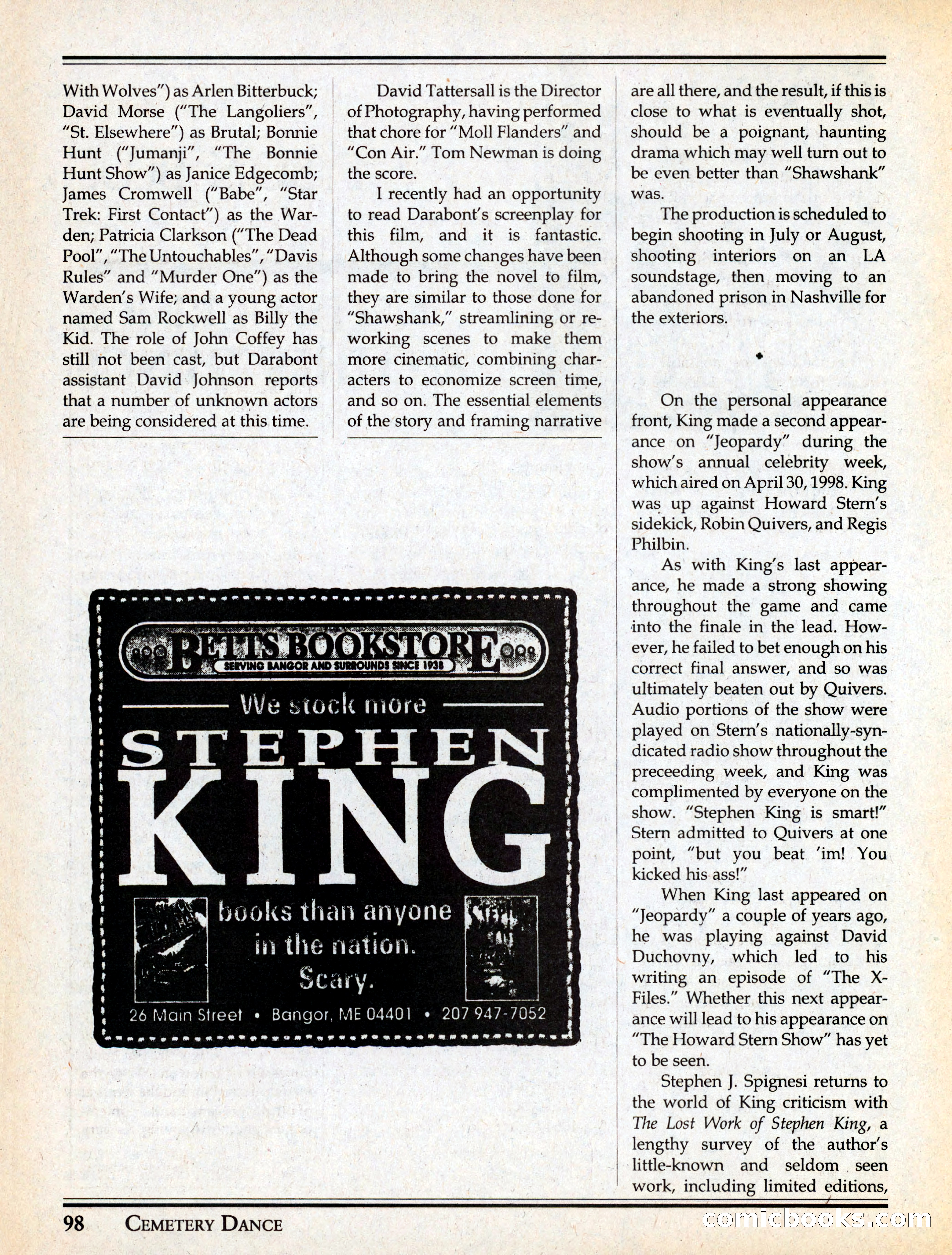 Cemetery Dance #29 — page 100 of 116