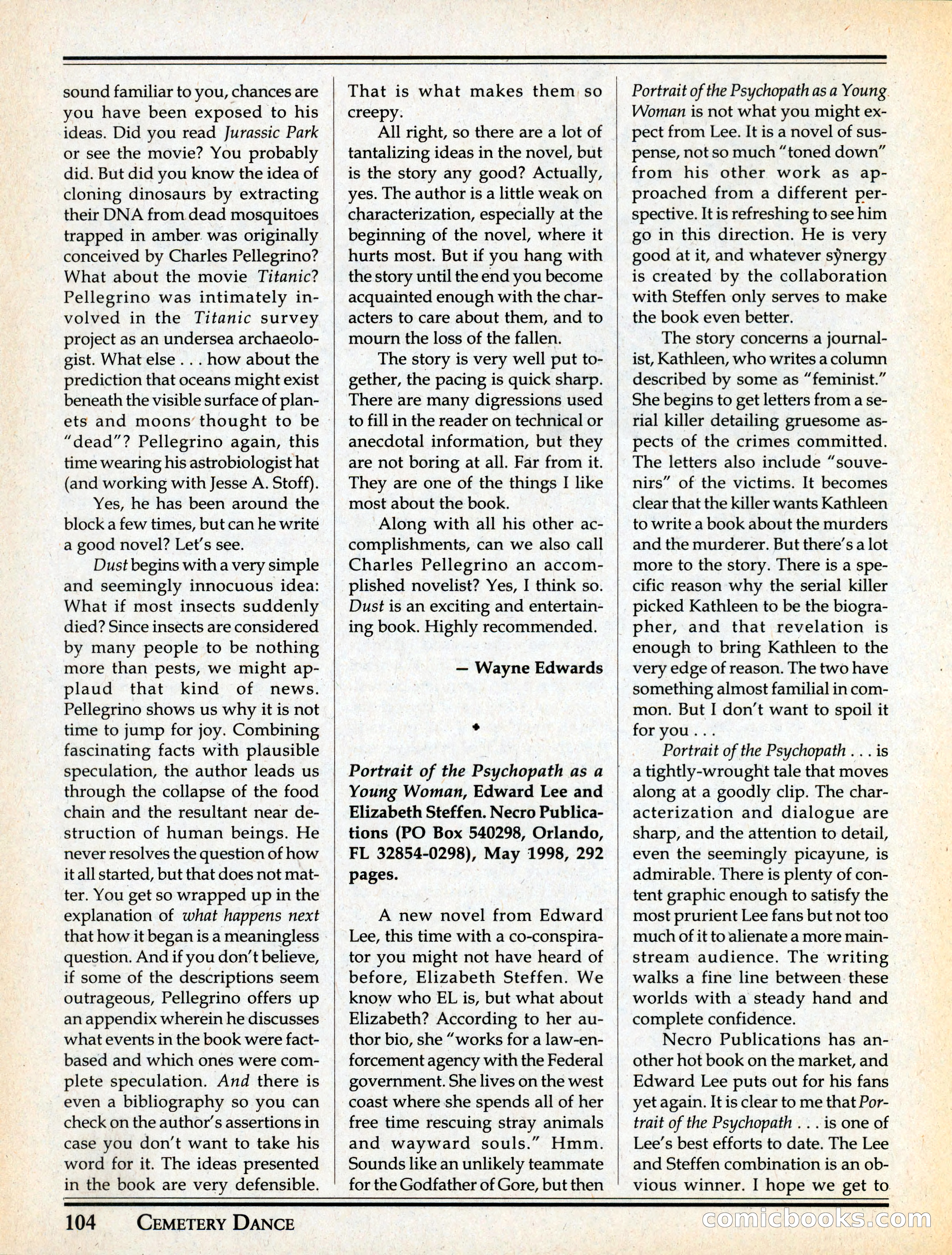 Cemetery Dance #29 — page 106 of 116