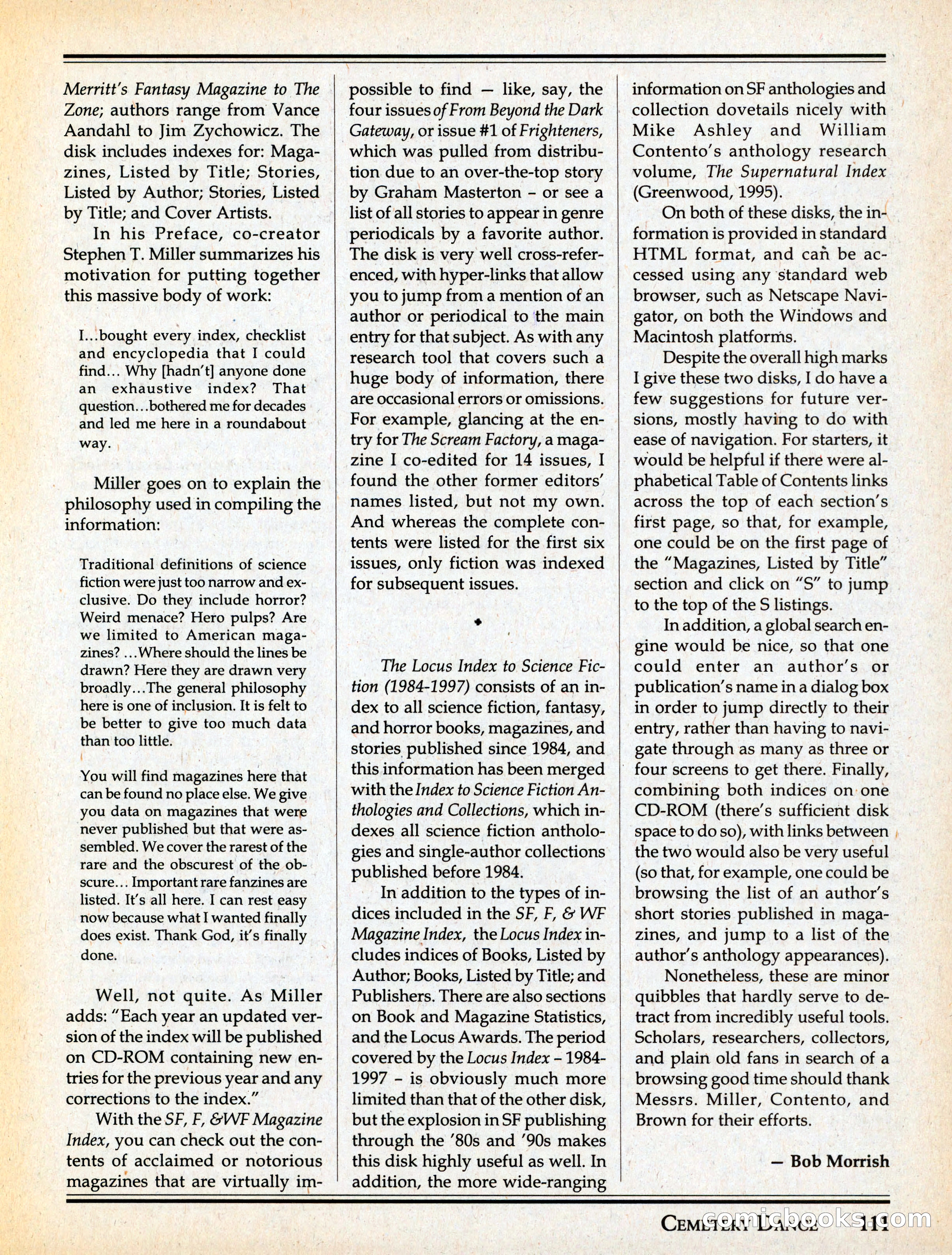 Cemetery Dance #29 — page 113 of 116