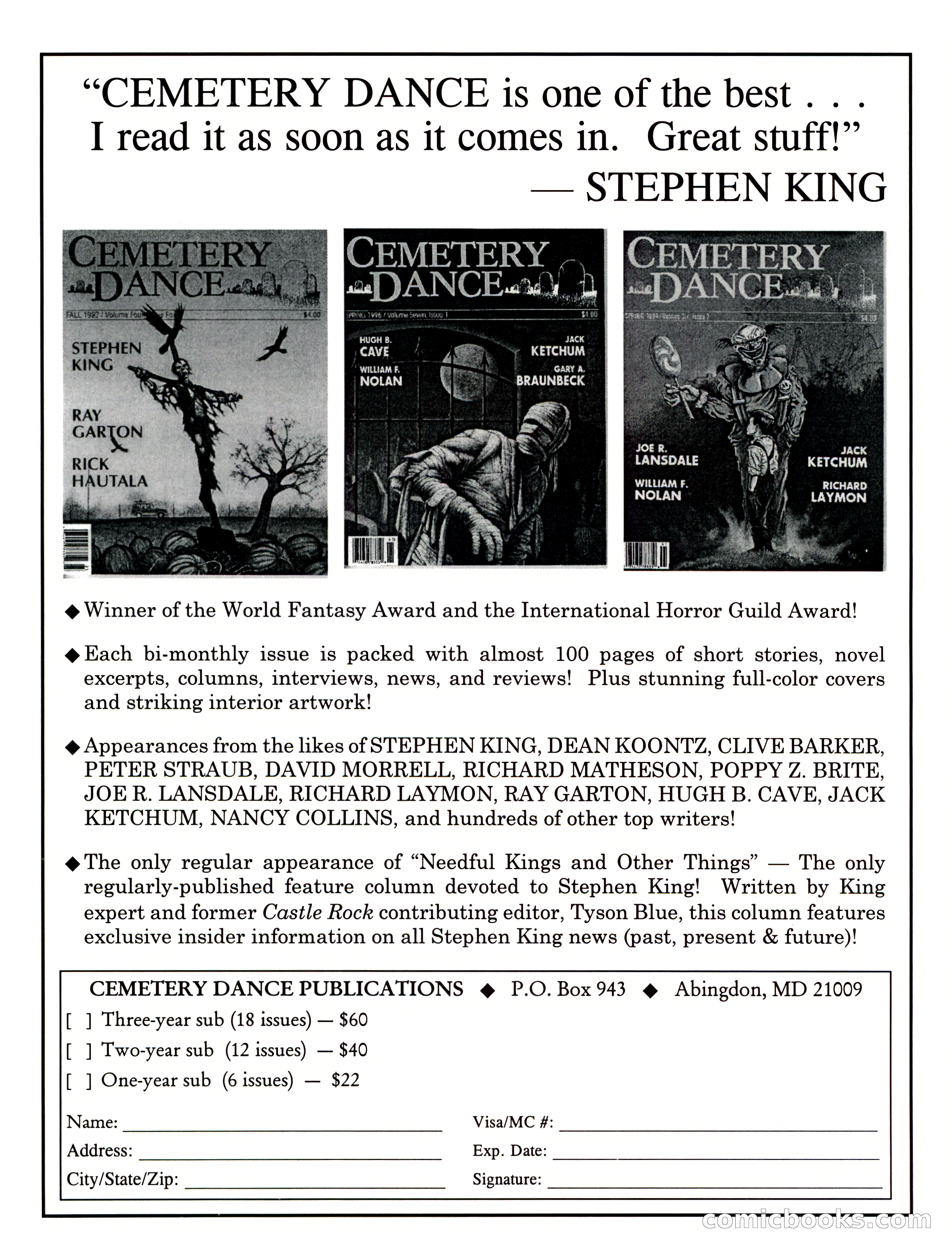 Cemetery Dance #29 — page 115 of 116